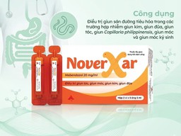 Thuốc Noverxar điều trị giun (Hộp 2 vỉ x 5 ống)