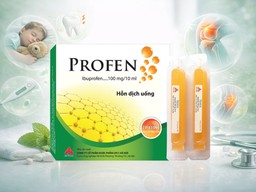 Thuốc Profen Sus 100mg/10ml giúp hạ nhiệt giảm đau (Hộp 2 vỉ x 5 ống)