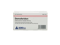 Thuốc tiêm Demoferidon 500mg điều trị thừa sắt mạn tính, nhiễm độc sắt cấp tính, thừa nhôm (Hộp 10 ống)