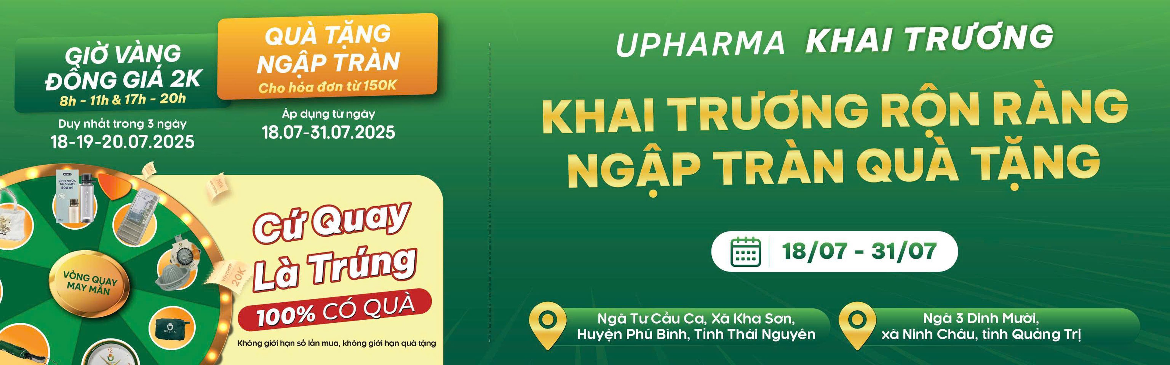 KHAI TRƯƠNG RỘN RÀNG – NGẬP TRÀN QUÀ TẶNG TẠI UPHARMA!
