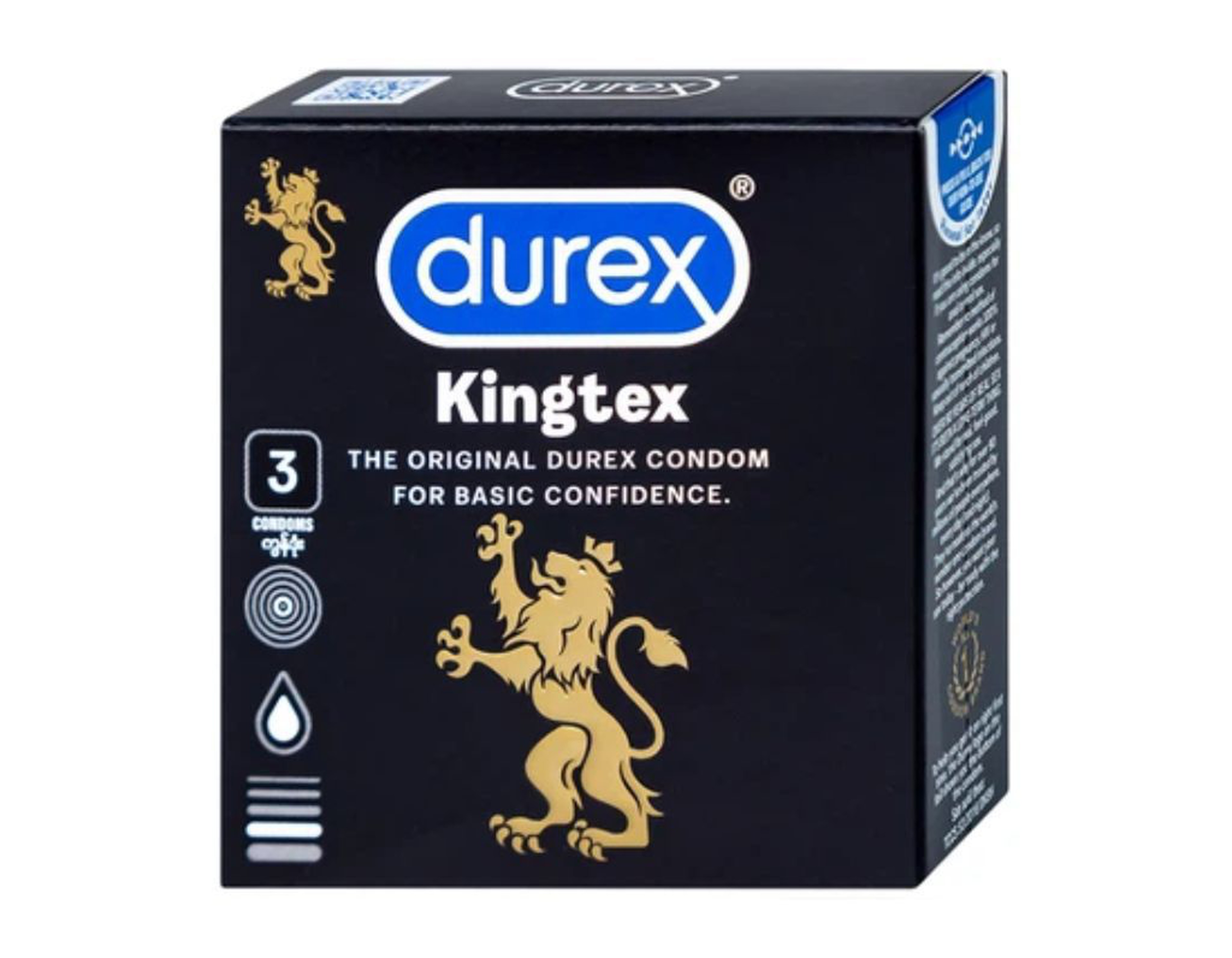 BCS Durex Kingtex thiết kế vừa vặn, ôm sát (Hộp 3 cái)