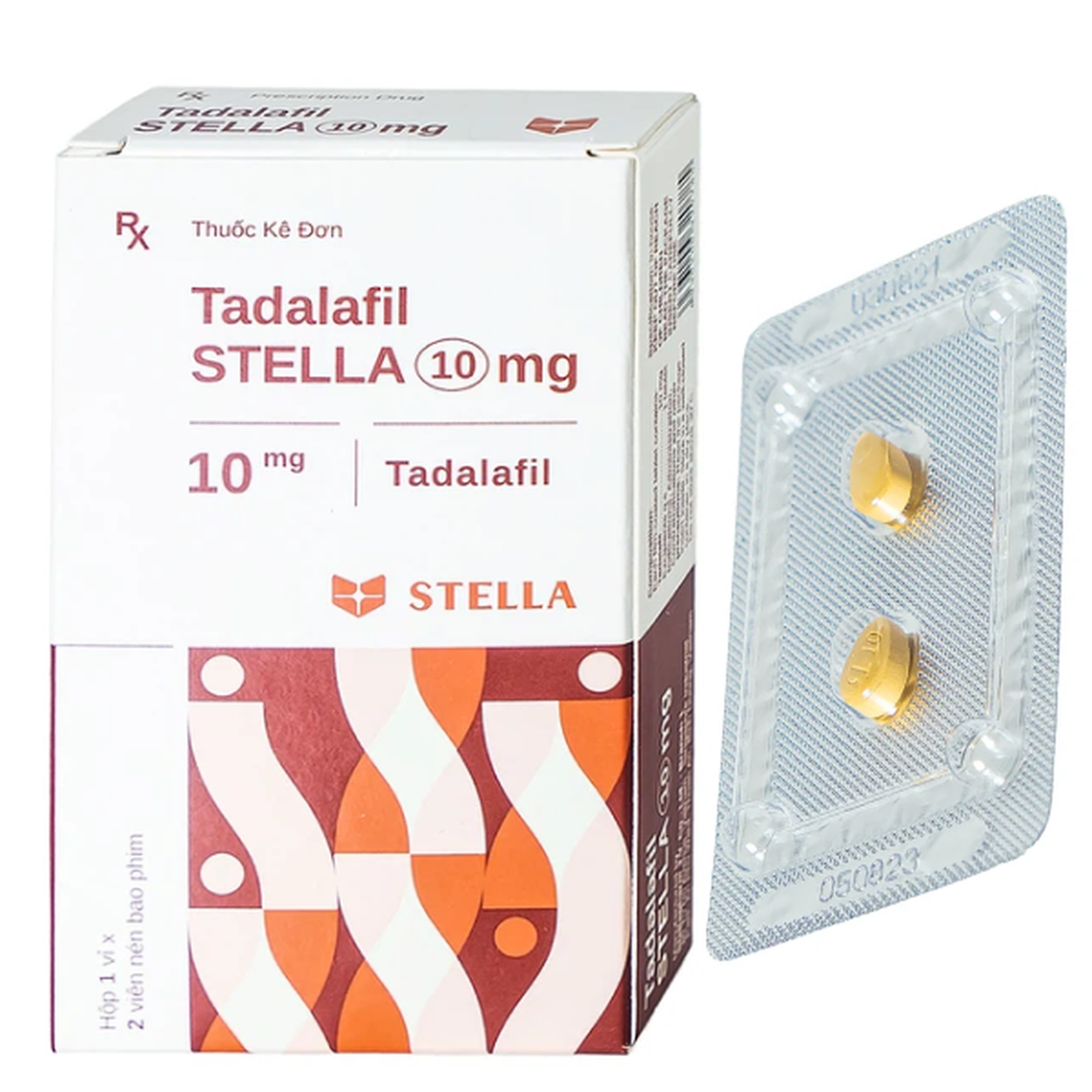 Thuốc Tadalafil Stella 10mg điều trị rối loạn cương dương (hộp 1 vỉ x 2 viên)