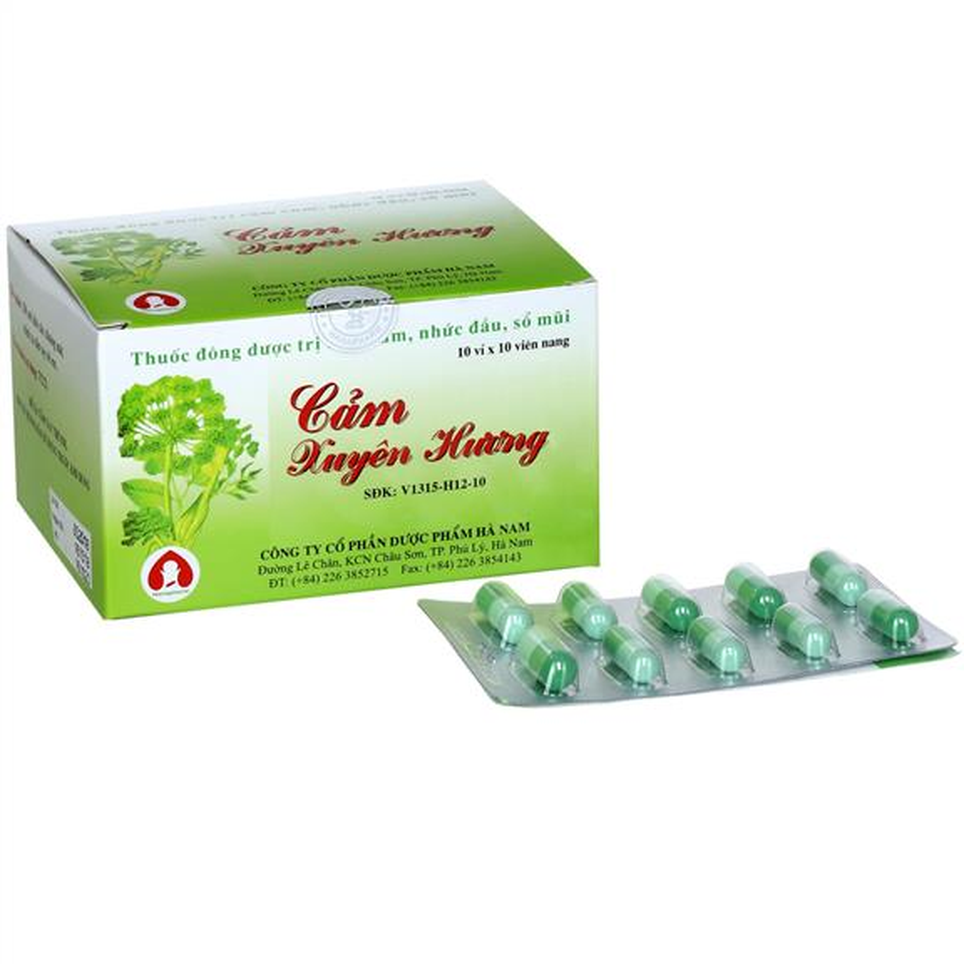 Thuốc Cảm Xuyên Hương Hà Nam điều trị cảm cúm, nhức đầu, sổ mũi (hộp 10 vỉ x 10 viên)