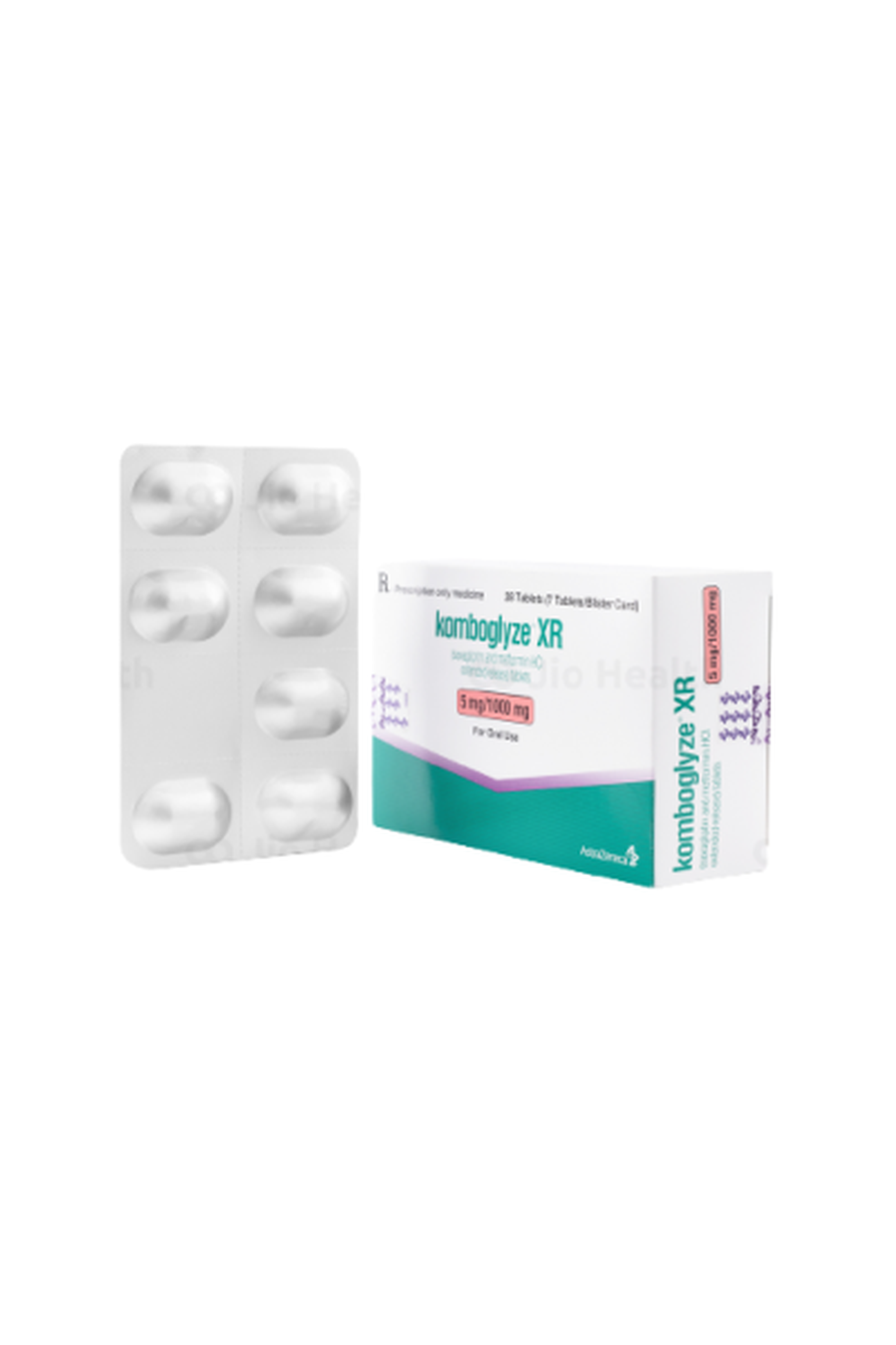 Thuốc Komboglyze XR 5mg/1000mg điều trị đái tháo đường tuýp 2 (hộp 4 vỉ x 7 viên)