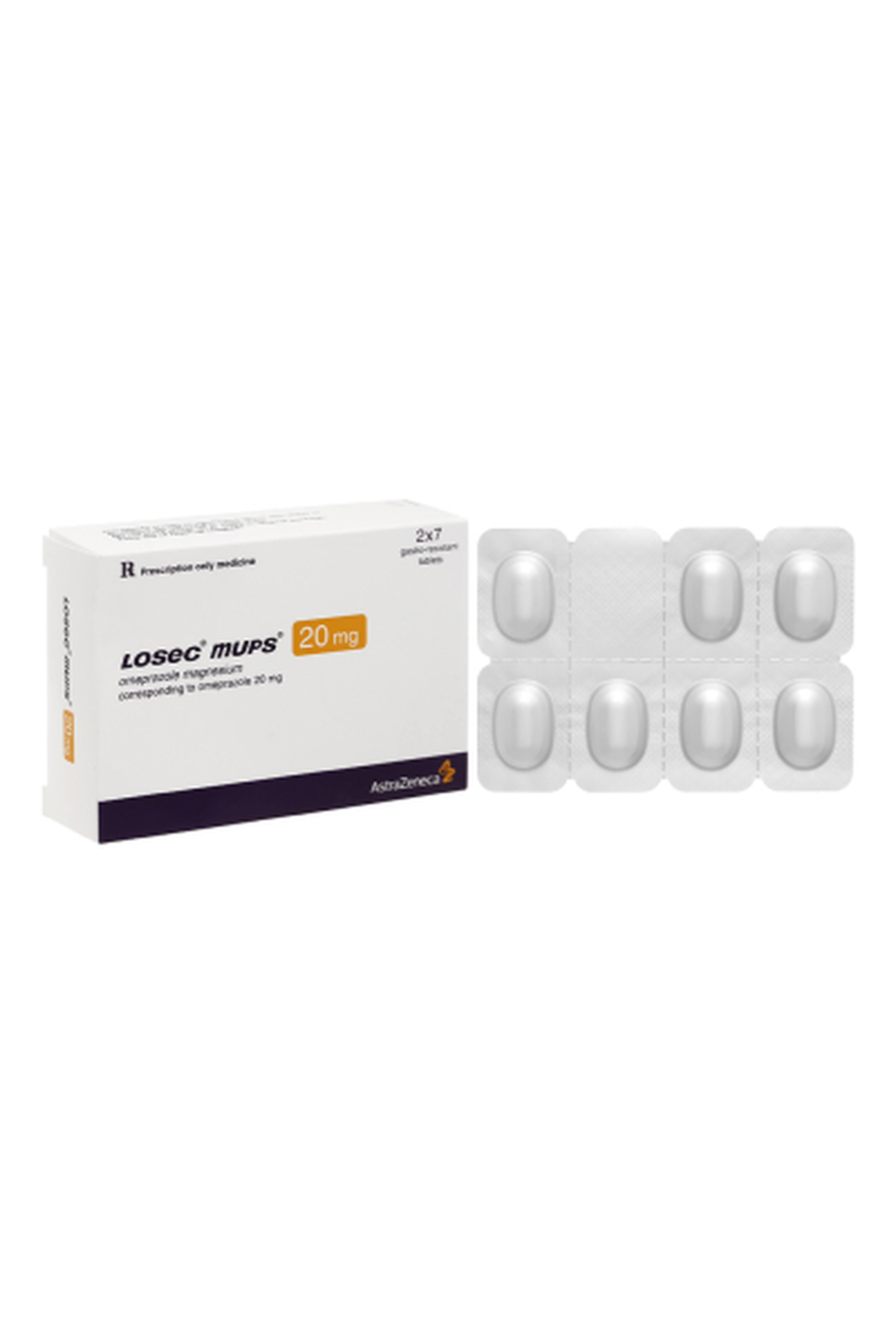 Thuốc Losec Mups 20mg giảm tiết acid, điều trị loét tá tràng, loét dạ dày (hộp 2 vỉ x 7 viên)