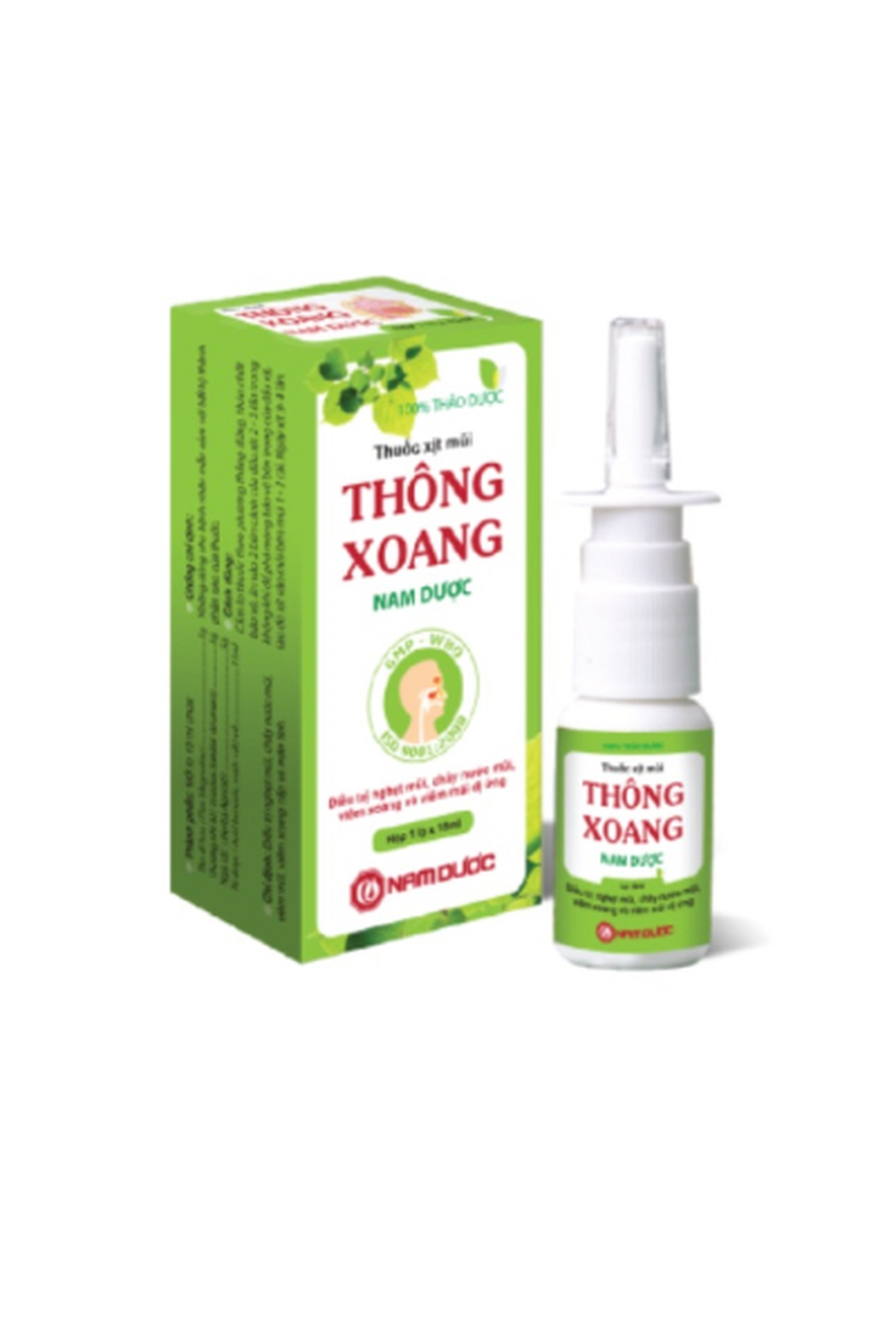 Thuốc xịt mũi thông xoang Nam Dược điều trị viêm mũi xoang, viêm mũi mạn tính (Chai 15ml)
