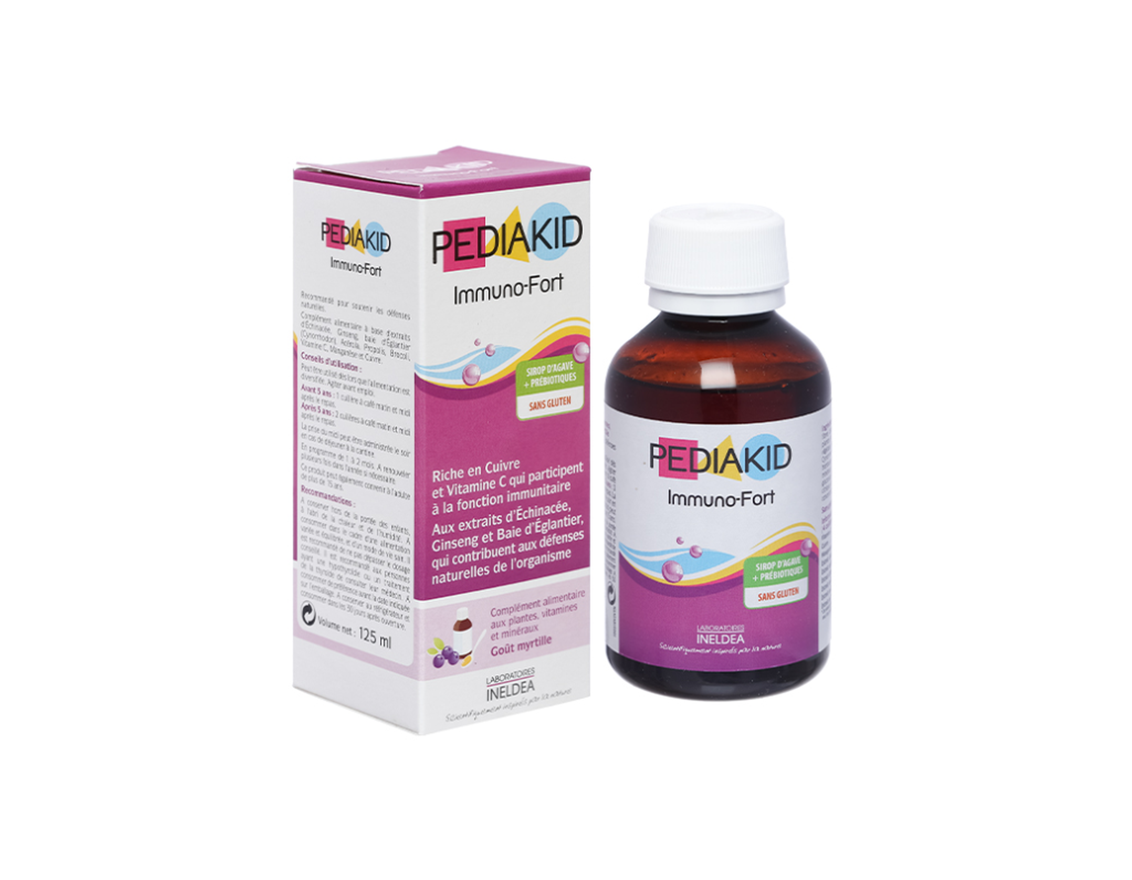 Siro Pediakid Immuno Fort hỗ trợ tăng đề kháng (Chai 125ml)
