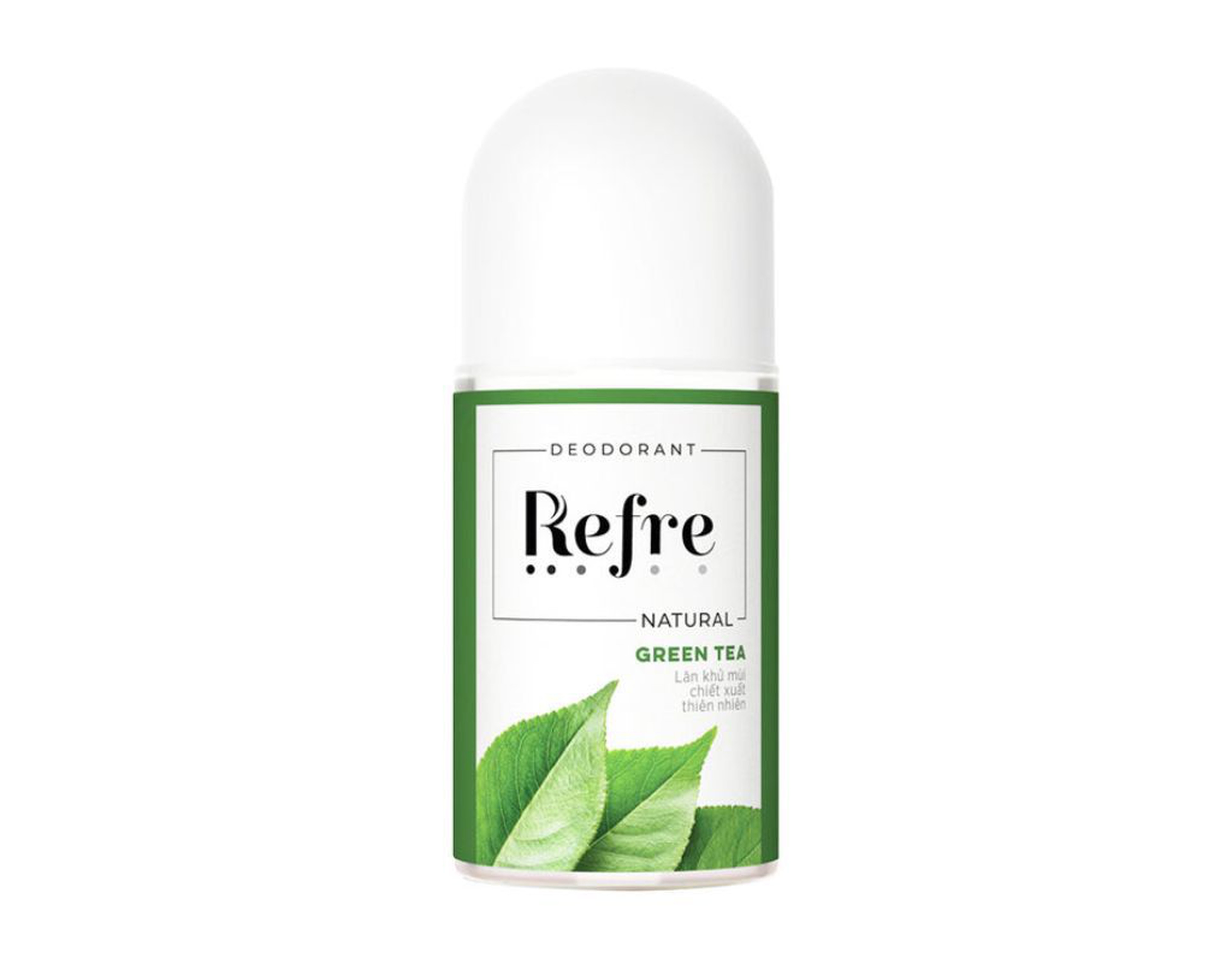 Lăn Khử Mùi Refre Natural Hương Trà Xanh (Deodorant Natural - Green Tea) giúp khử mùi cơ thể và giảm tiết mồ hôi (lọ 40ml)