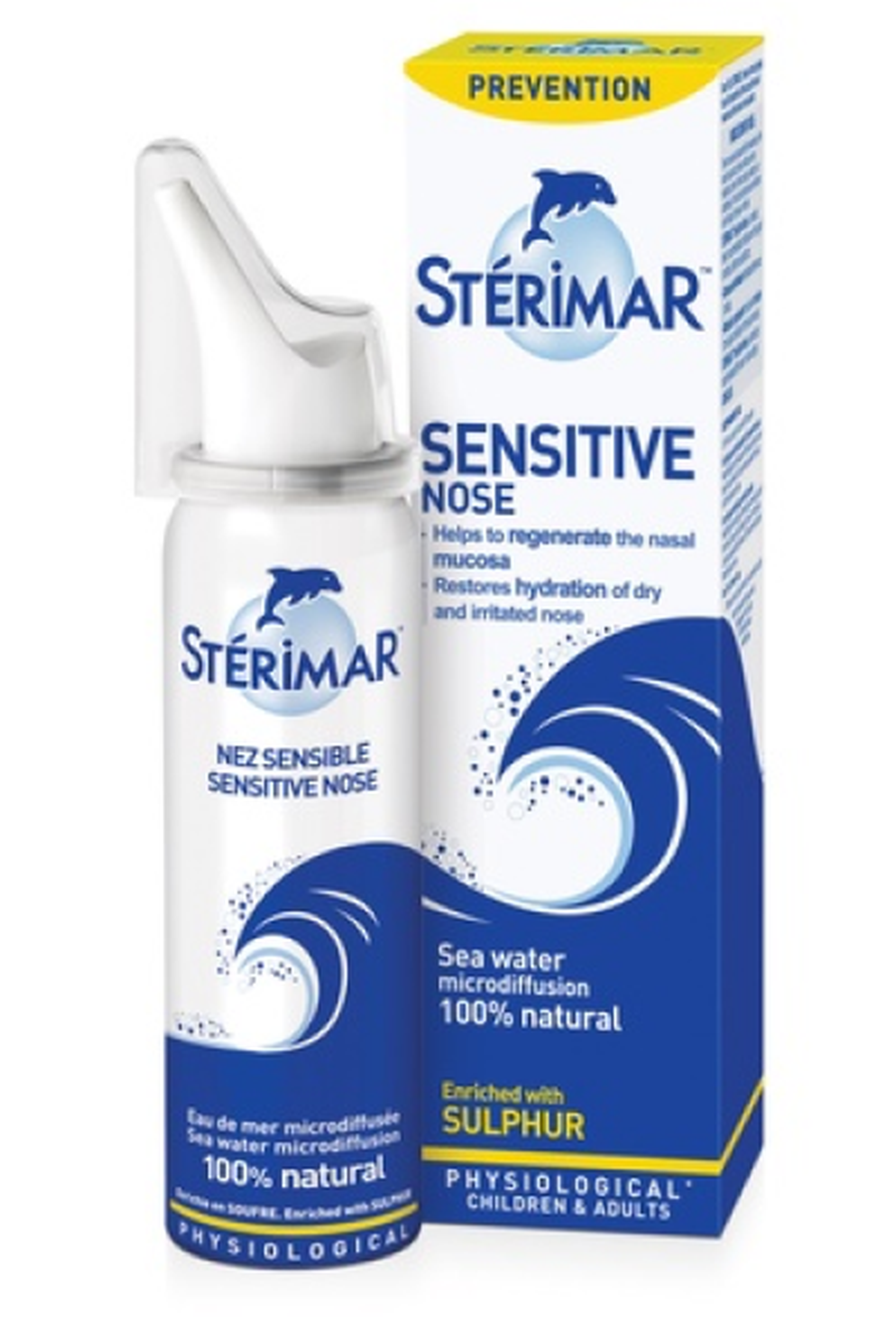 Xịt mũi Sterimar Sensitive Nose United Kingdom vệ sinh và bảo vệ niêm mạc mũi hàng ngày (chai 50ml)