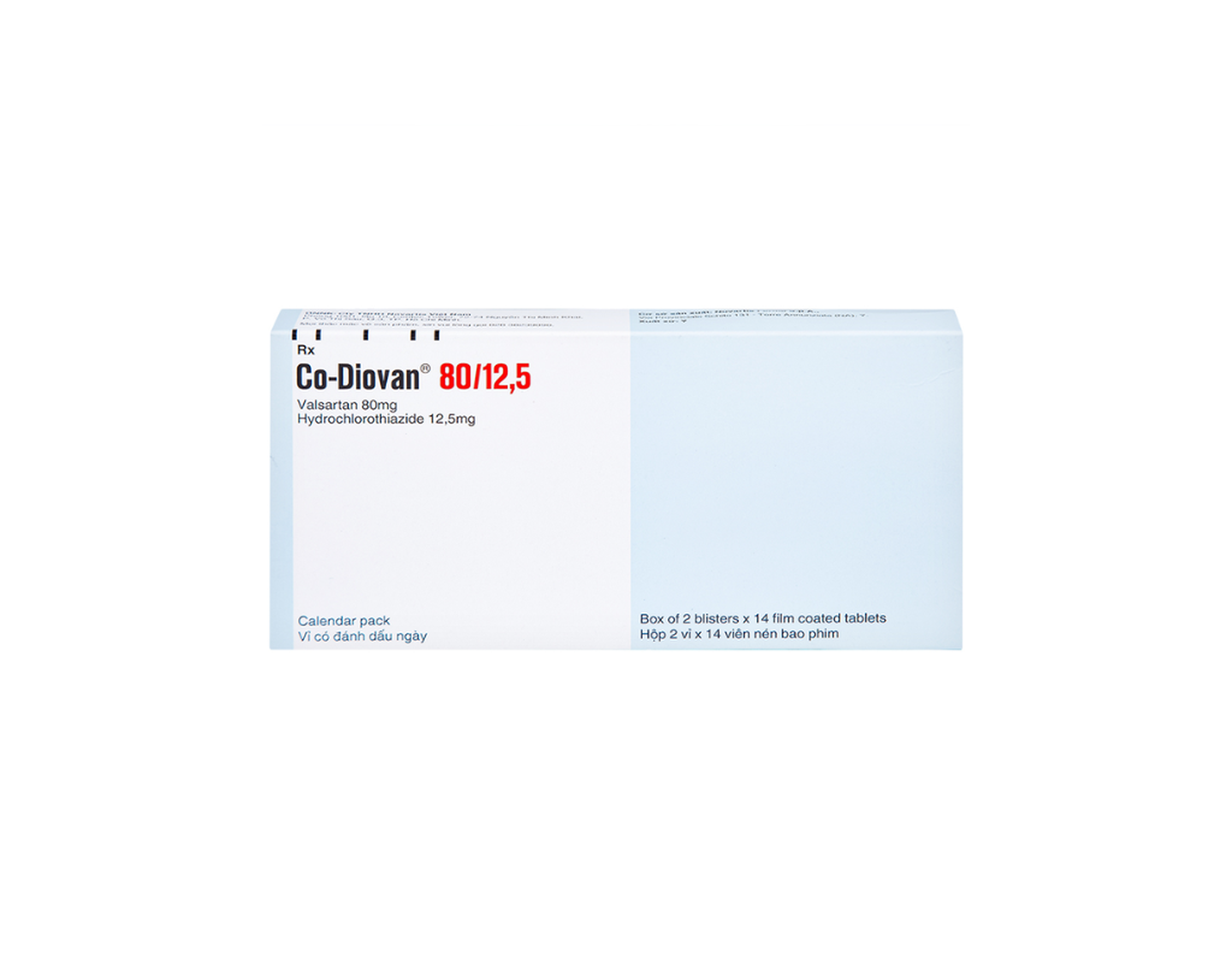 Thuốc Co-Diovan 80mg/12.5mg điều trị tăng huyết áp ở người lớn (Hộp 2 vỉ x 14 viên)