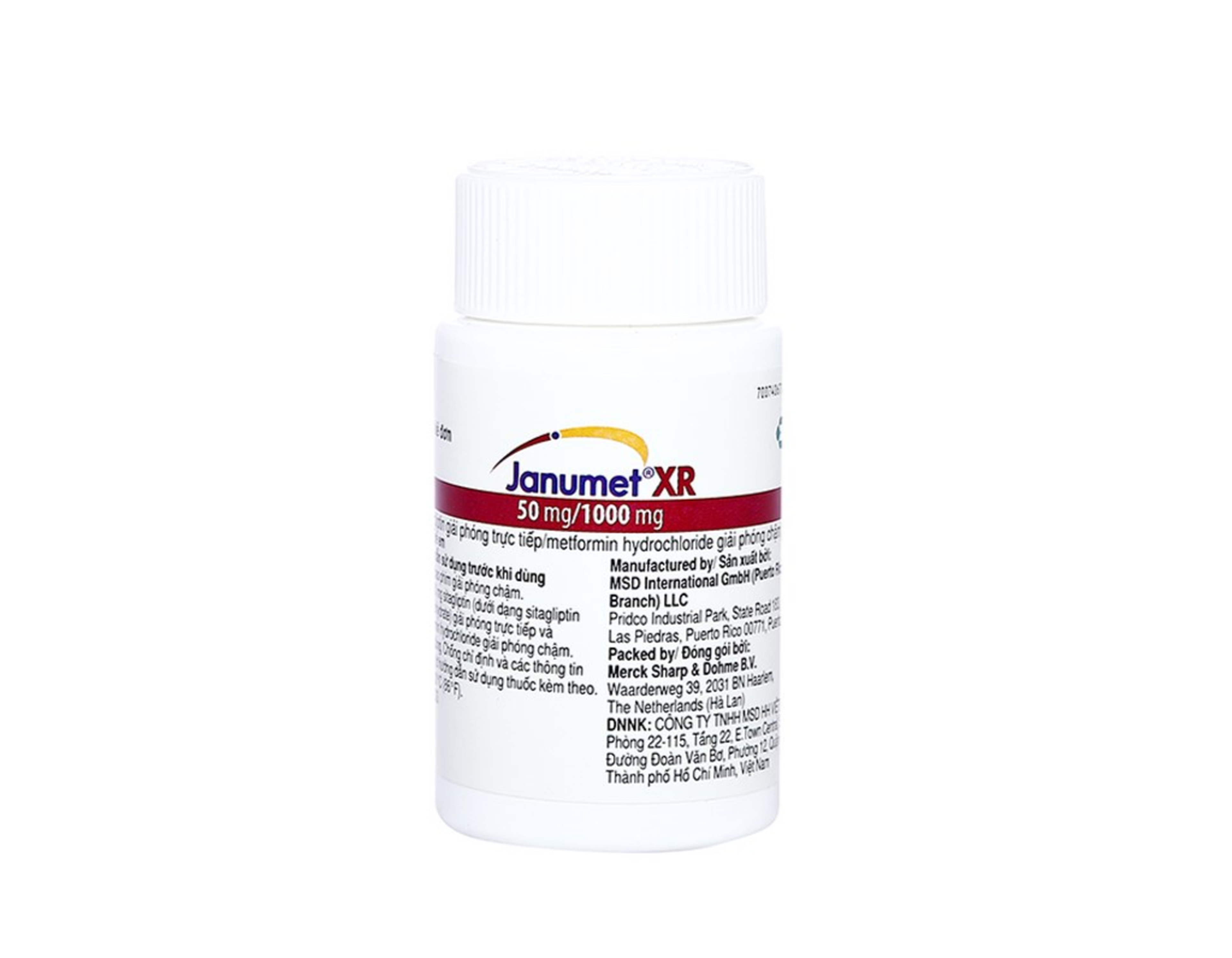 Thuốc Janumet XR 50mg/1000mg MSD hỗ trợ chế độ ăn kiêng, cải thiện kiểm soát đường huyết tuýp 2 (Lọ 14 viên)