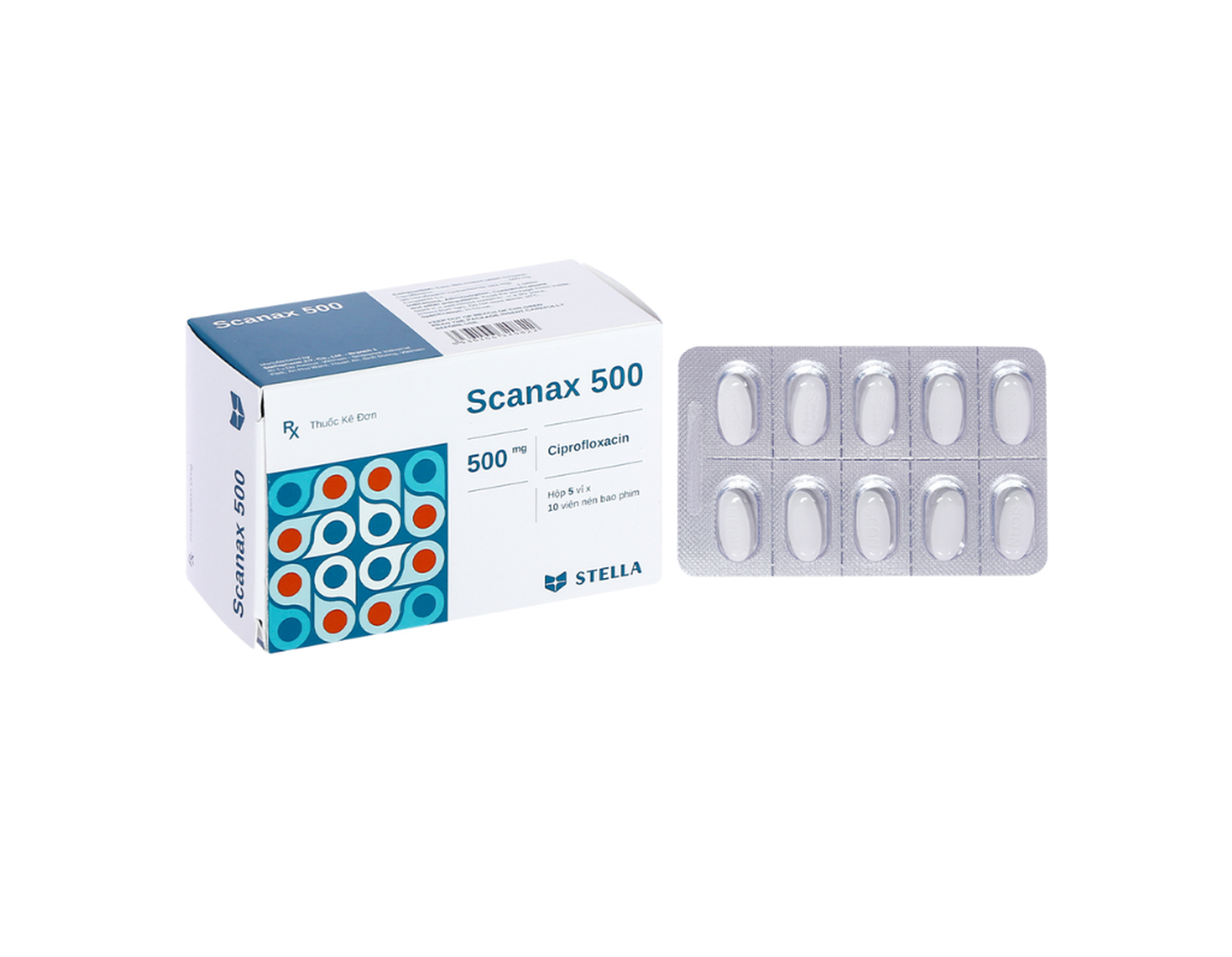 Thuốc Scanax 500 Stella điều trị nhiễm khuẩn (Hộp 5 vỉ x 10 viên)
