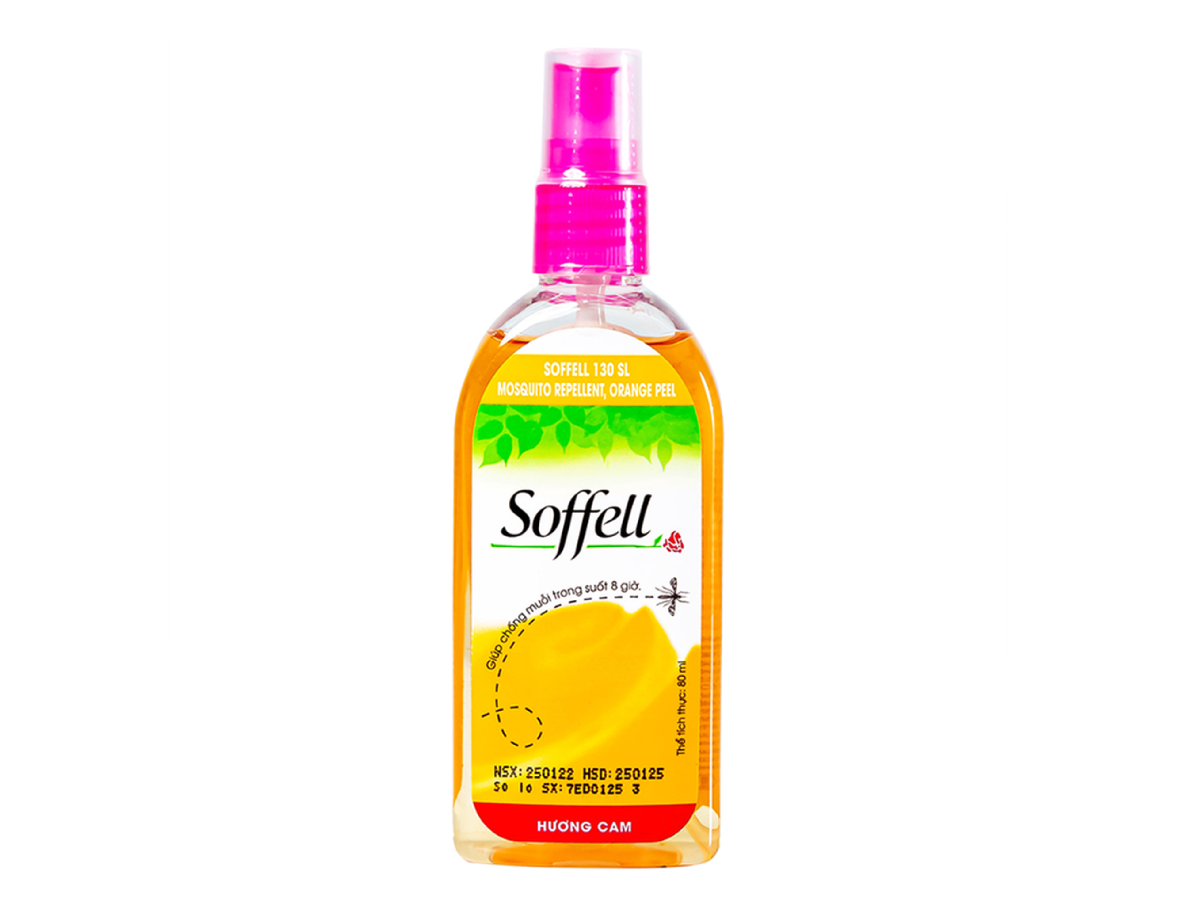 Xịt Soffell Hương Cam xua muỗi (Chai 80ml)