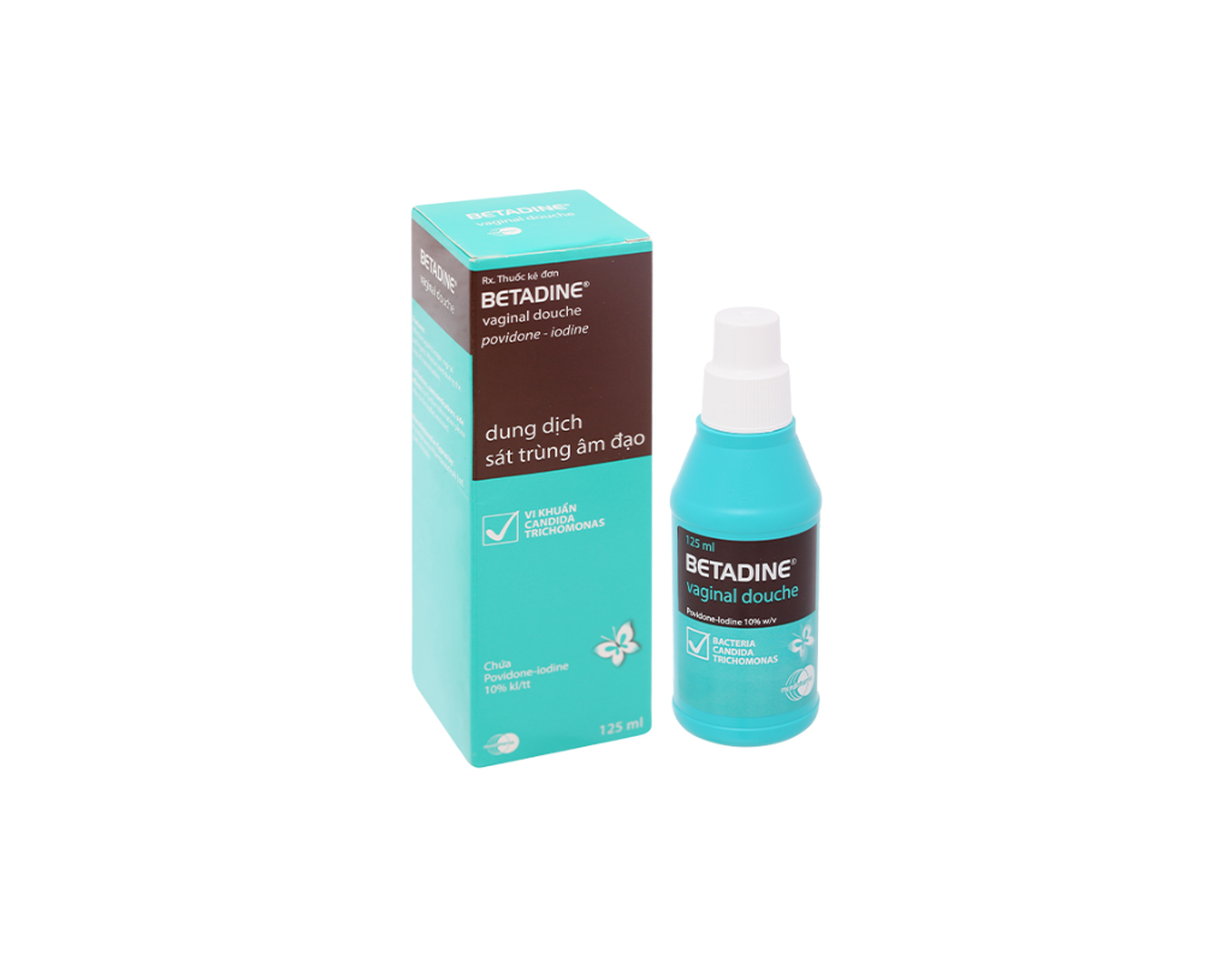 Dung dịch Betadine Vaginal Douche điều trị nhiễm trùng âm đạo (Hộp 1 chai 125ml)