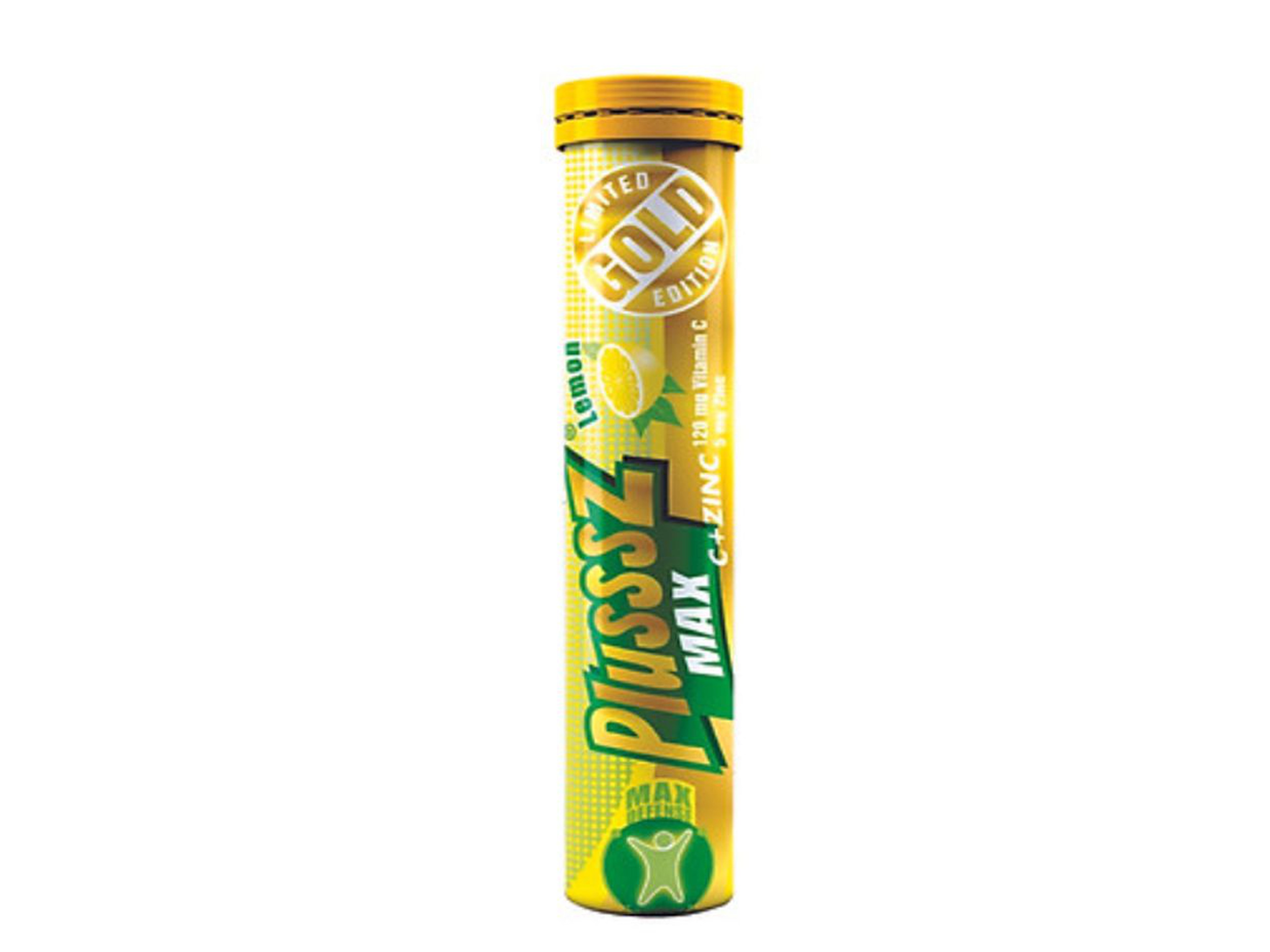Viên sủi PLUSSSZ Max bổ sung Vitamin C, Zinc vị Chanh tăng cường sức đề kháng (Tuýp 20 viên)