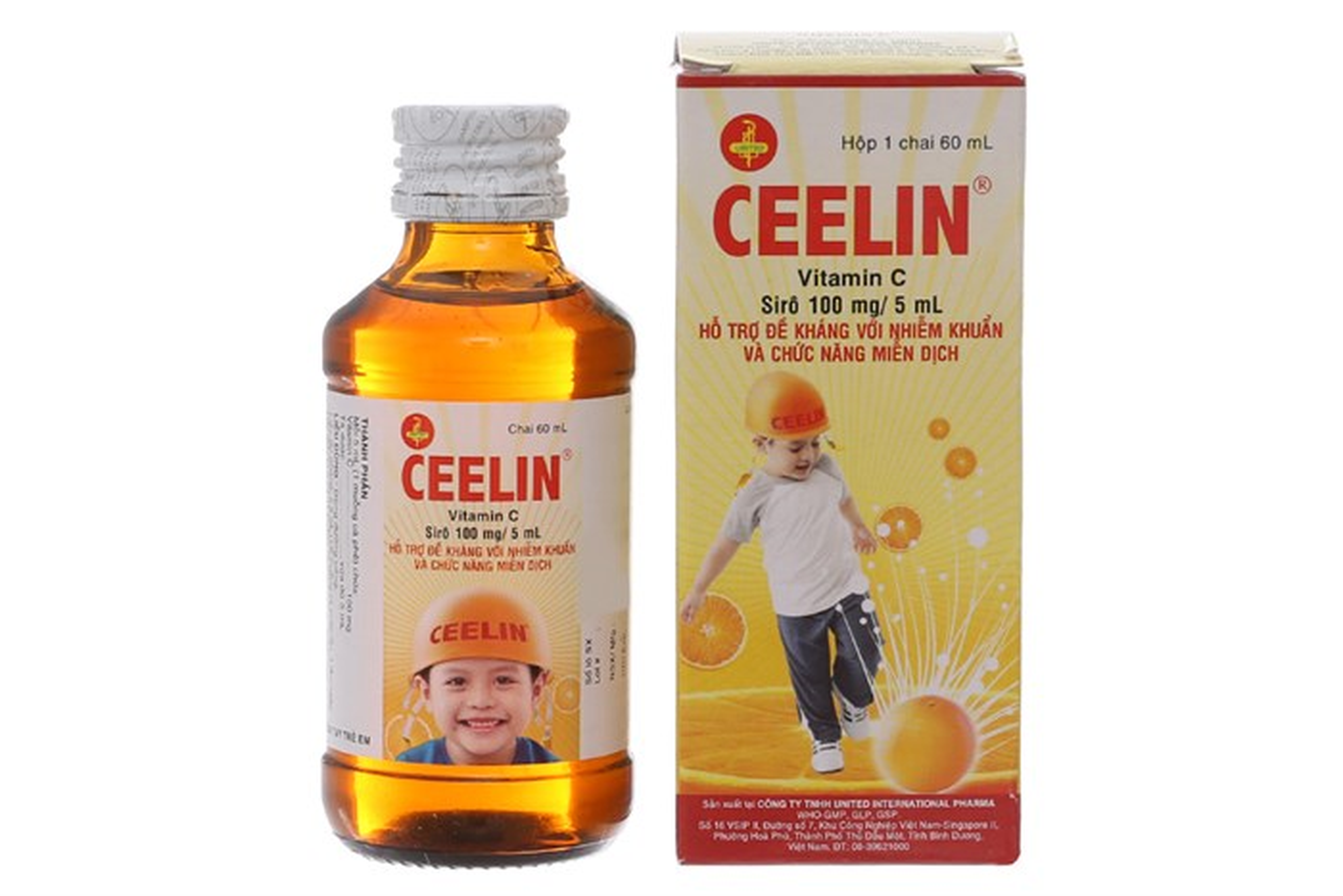 Siro Ceelin 100mg/5ml phòng, điều trị thiếu vitamin C ở trẻ nhỏ (Chai 60ml)
