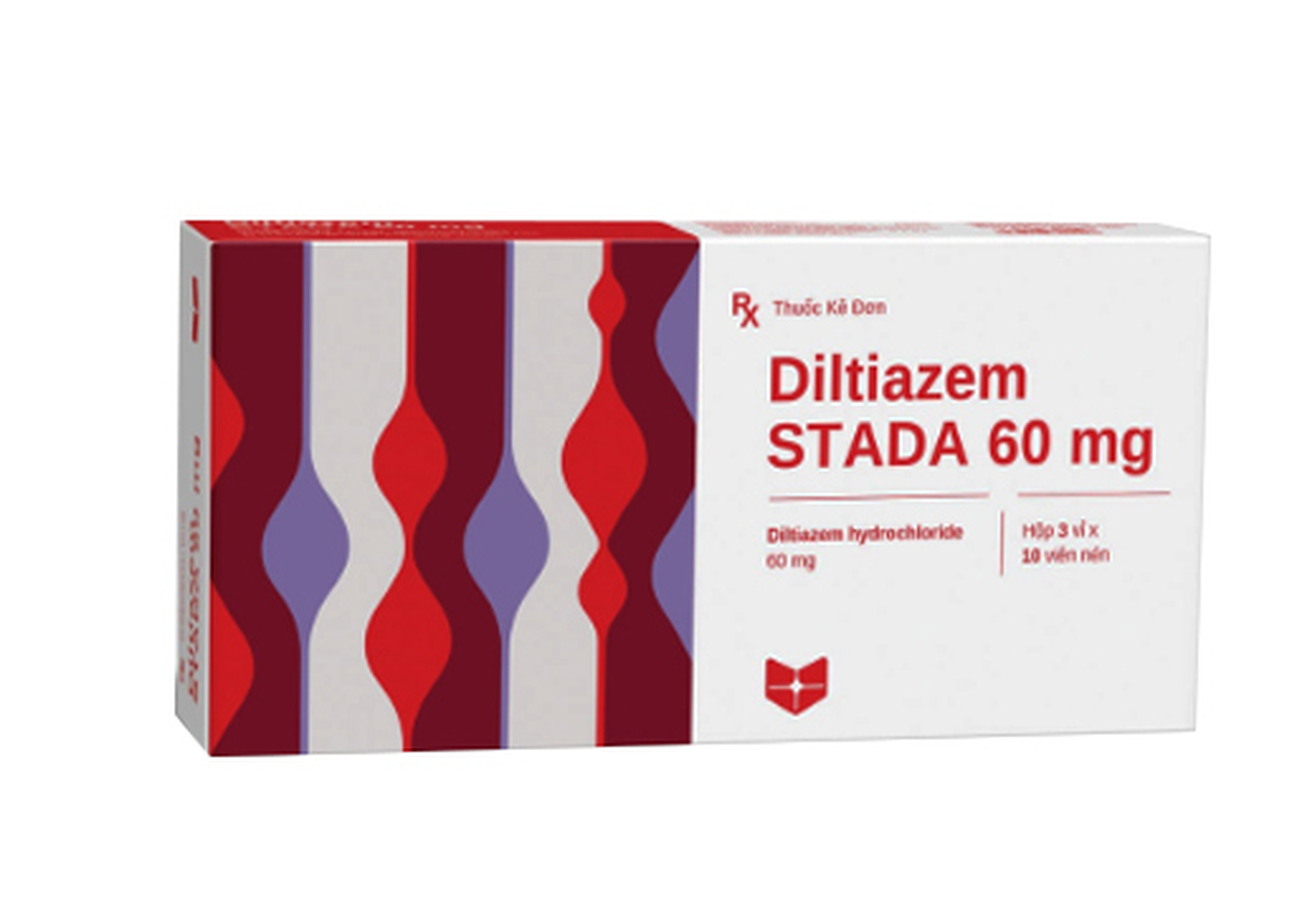 Thuốc Diltiazem Stella 60mg điều trị và dự phòng cơn đau thắt ngực (Hộp 3 vỉ x 10 viên)