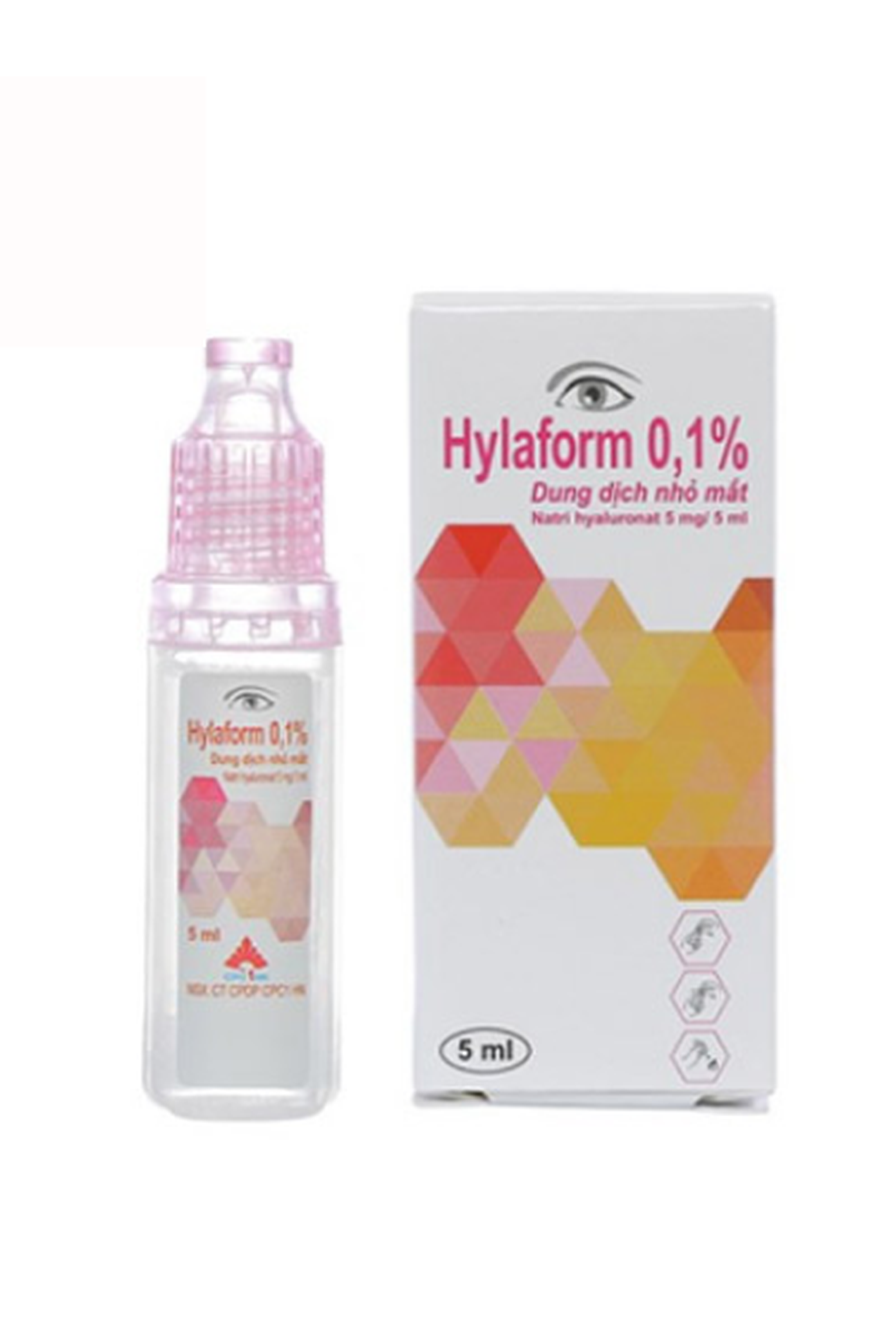 Thuốc nhỏ mắt Hylaform 0.1% trị khô mắt (ống 5ml)