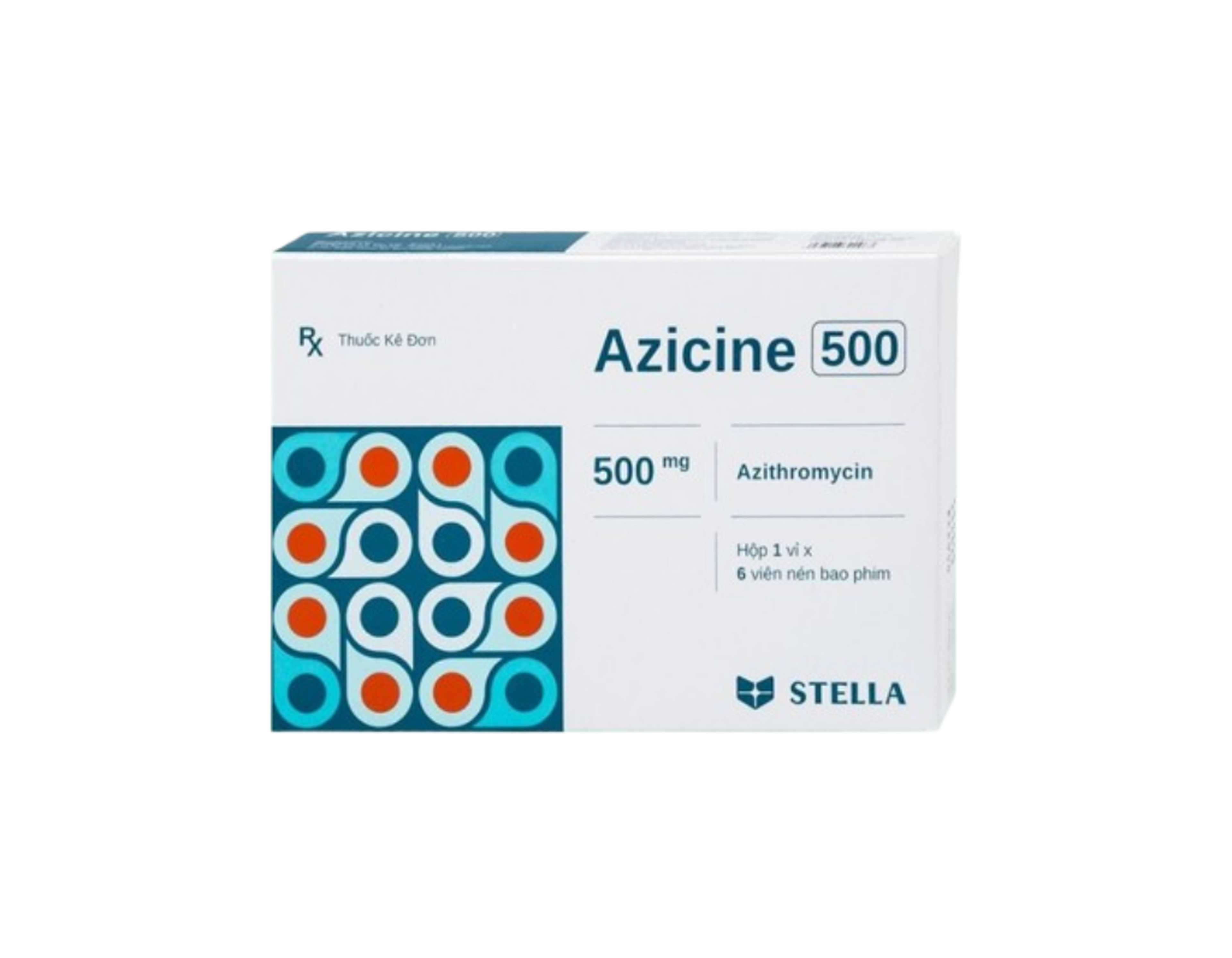 Thuốc Azicine 500mg điều trị các trường hợp nhiễm khuẩn gây ra bởi vi khuẩn nhạy cảm (Hộp 1 vỉ x 6 viên)