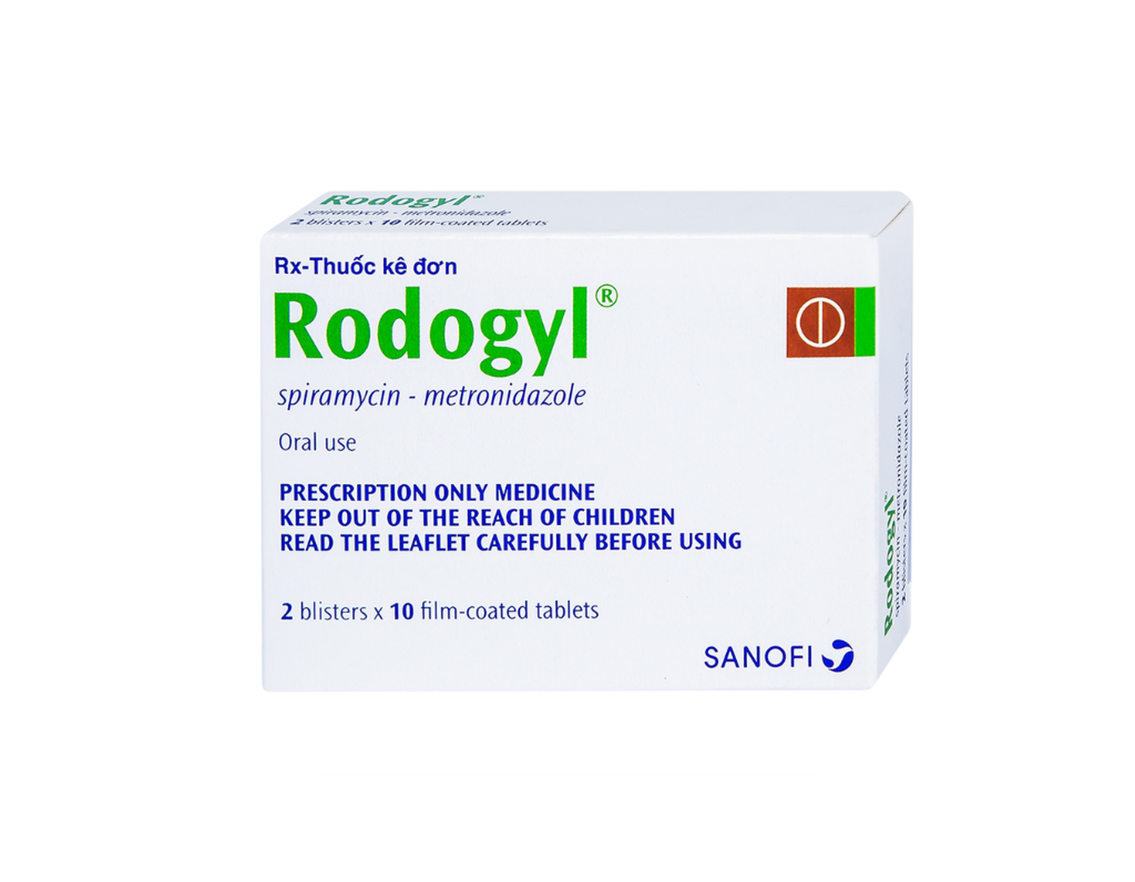 Thuốc Rodogyl Sanofi điều trị nhiễm khuẩn xoang hàm (Hộp 2 vỉ x 10 viên)