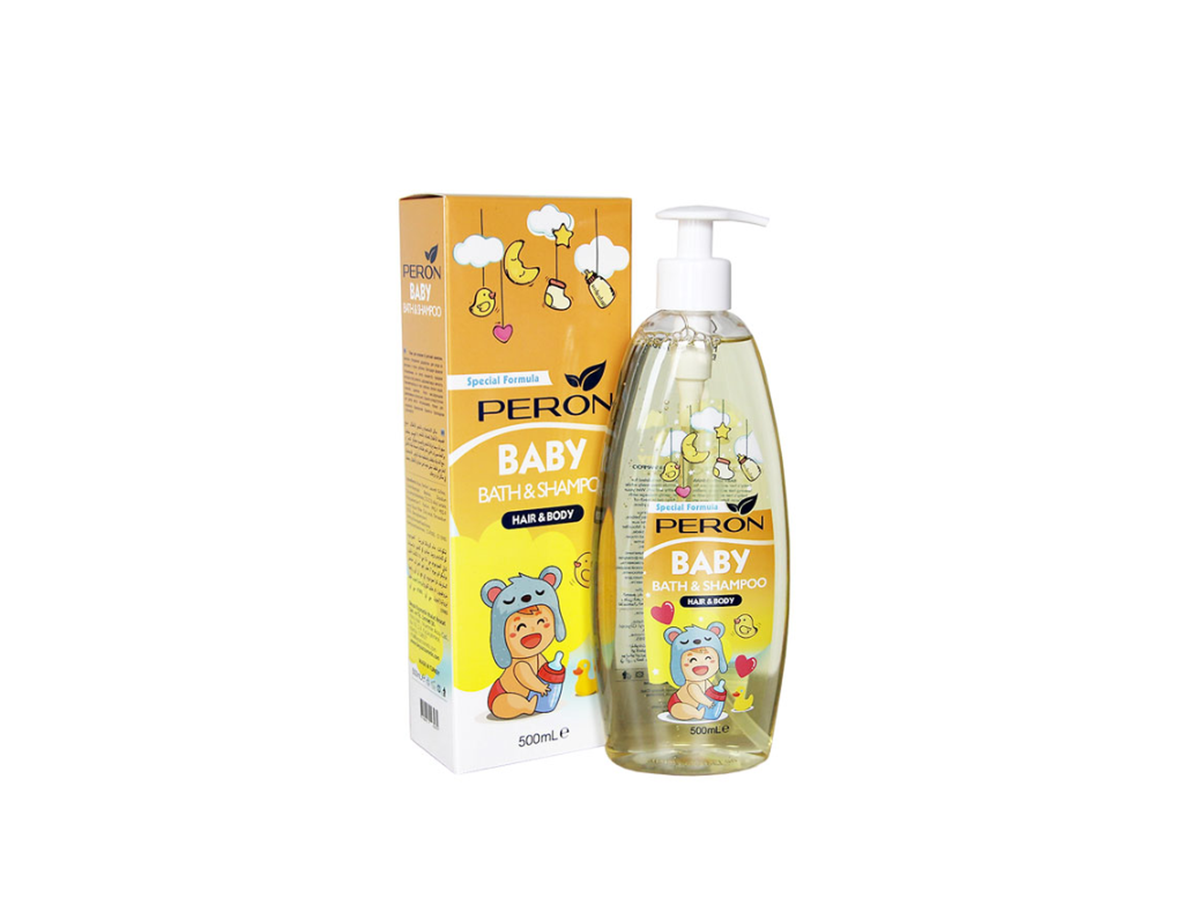 Sữa tắm gội Peron Baby Bath&Shampoo bảo vệ da chuyên biệt cho trẻ sơ sinh và trẻ nhỏ (Chai 500ml)