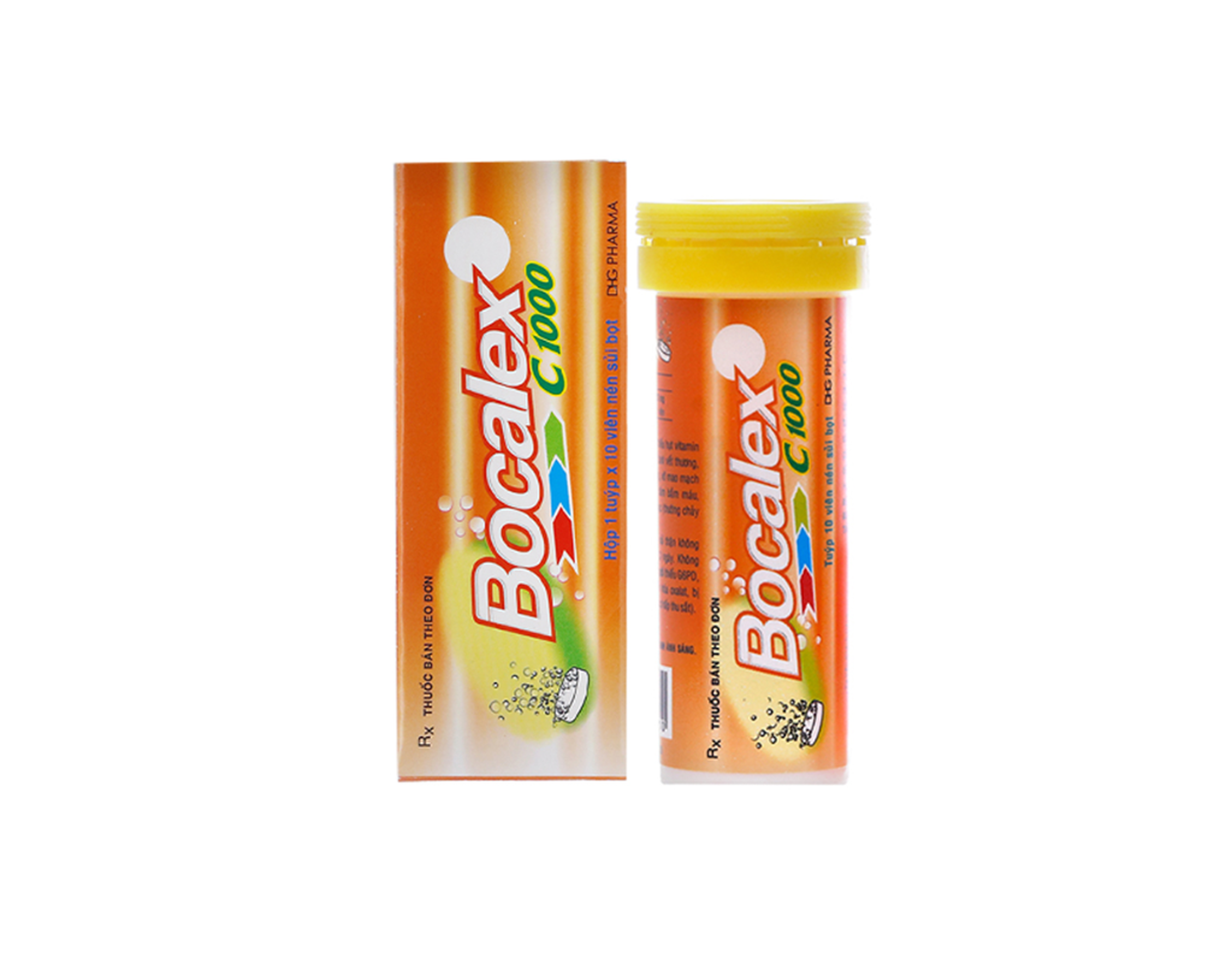 Thuốc Bocalex C 1000mg điều trị bệnh do thiếu hụt vitamin C (Hộp 1 tuýp 10 viên)