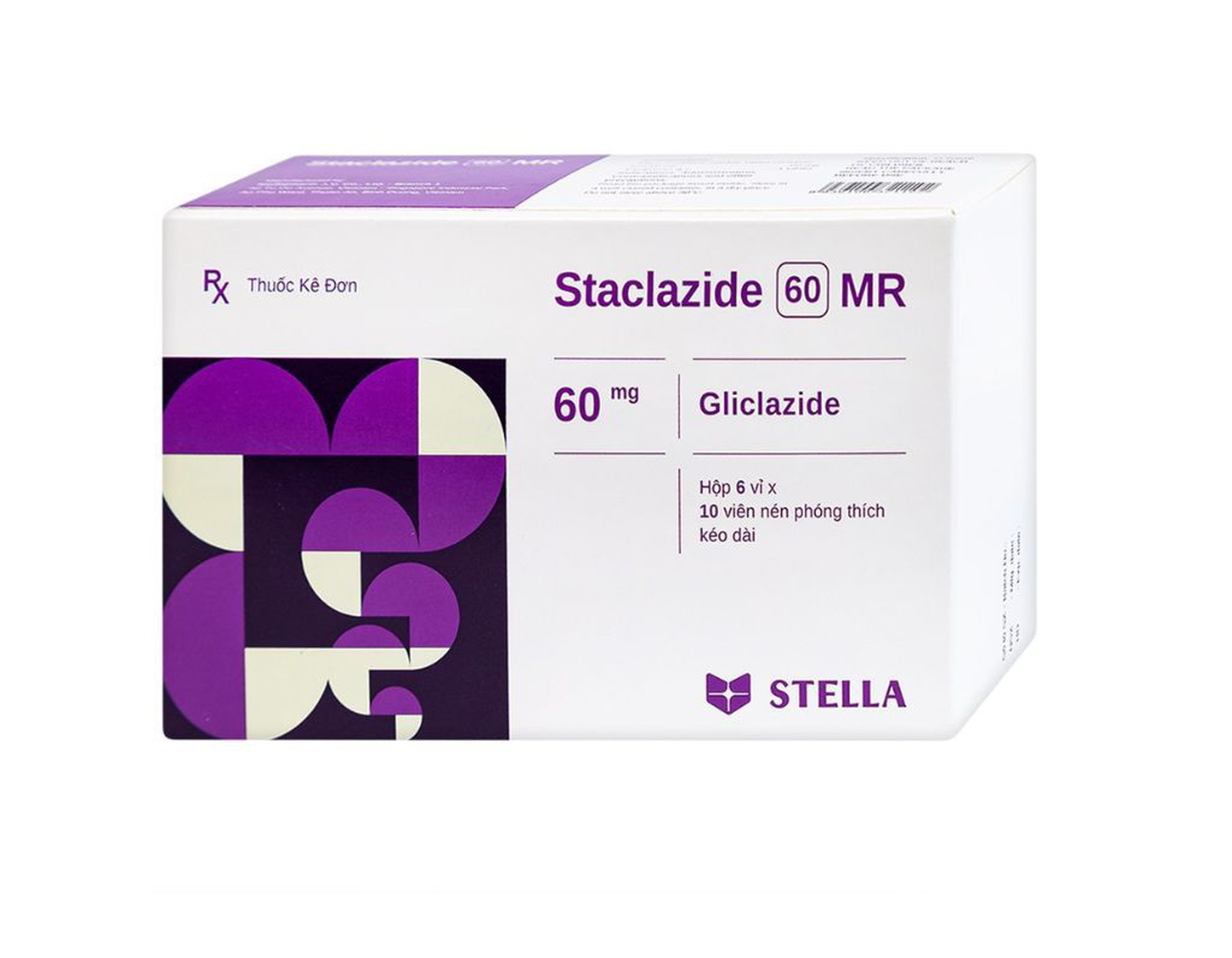 Thuốc Staclazide 60 MR Tab điều trị đái tháo đường typ 2 (Hộp 6 vỉ x 10 viên)