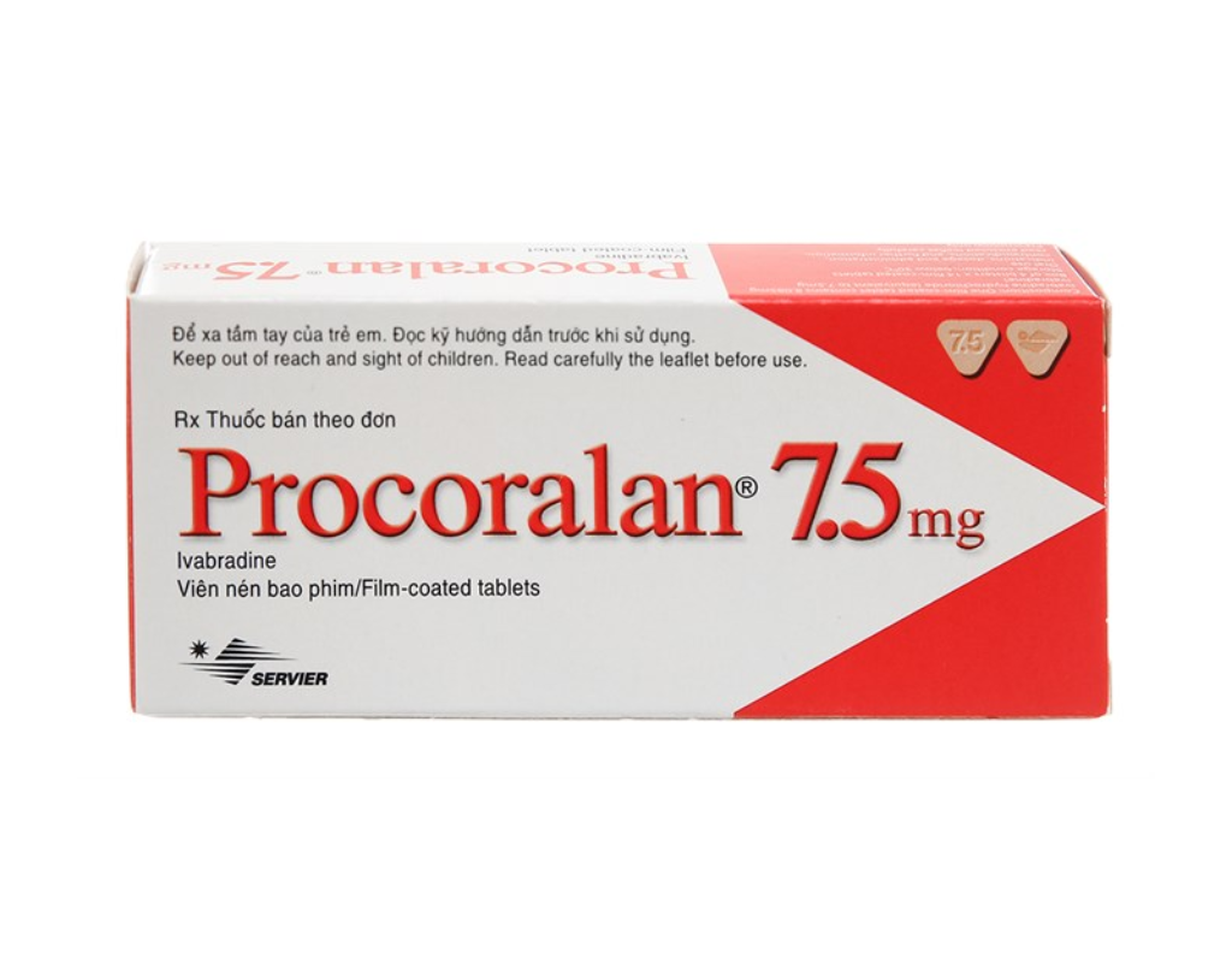 Thuốc Procoralan 7.5mg trị đau thắt ngực, suy tim (Hộp 4 vỉ x 14 viên)