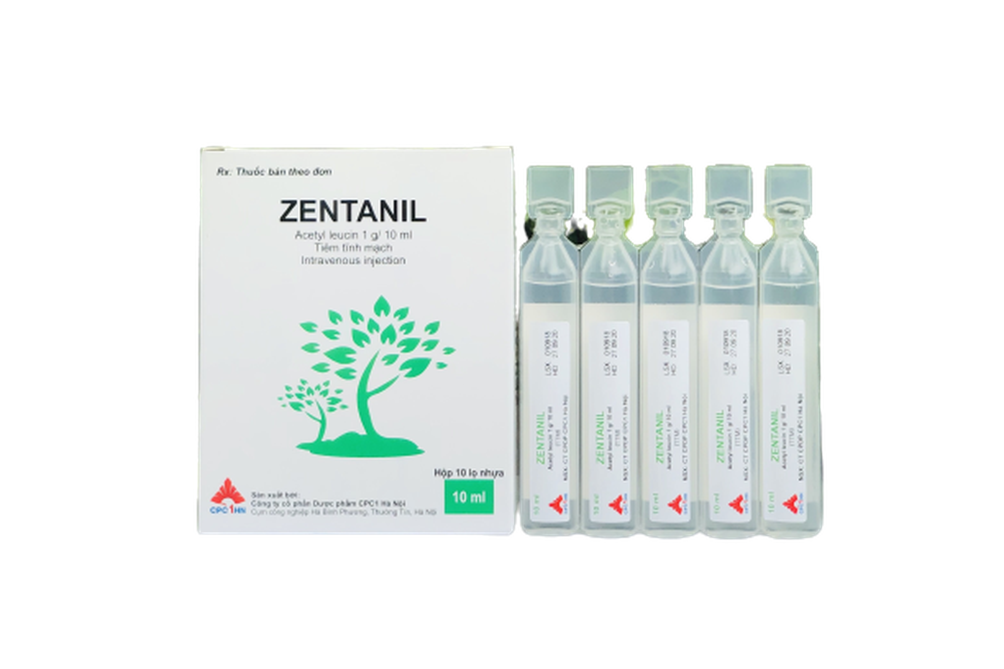 Thuốc tiêm Zentanil 1g/10ml điều trị thiểu năng tuần hoàn não và rối loạn tiền đình (Hộp 10 lọ x10ml)