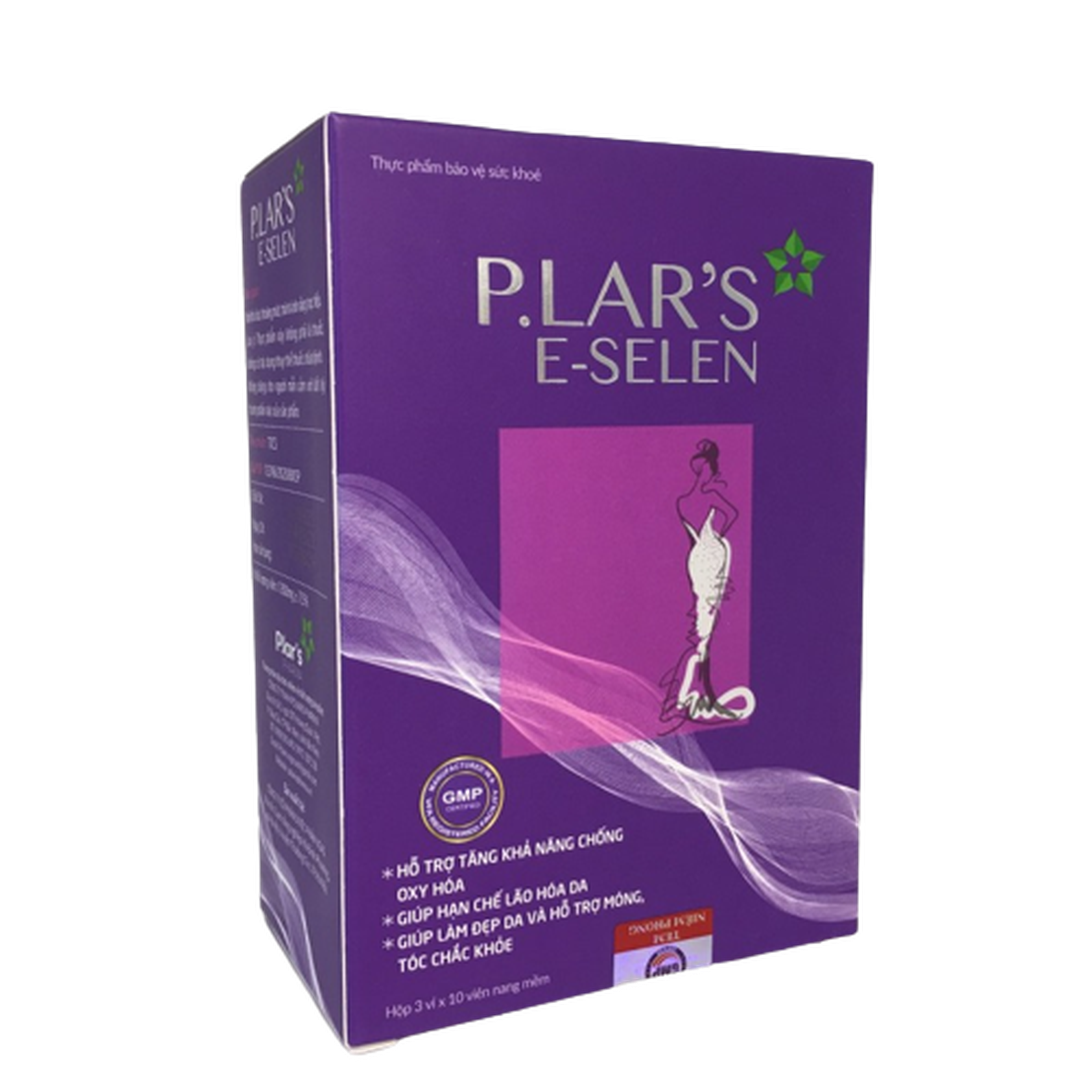 Viên uống P.LAR'S E-SELEN giúp đẹp da, cân bằng nội tiết tố (Hộp 3 vỉ x 10 viên)