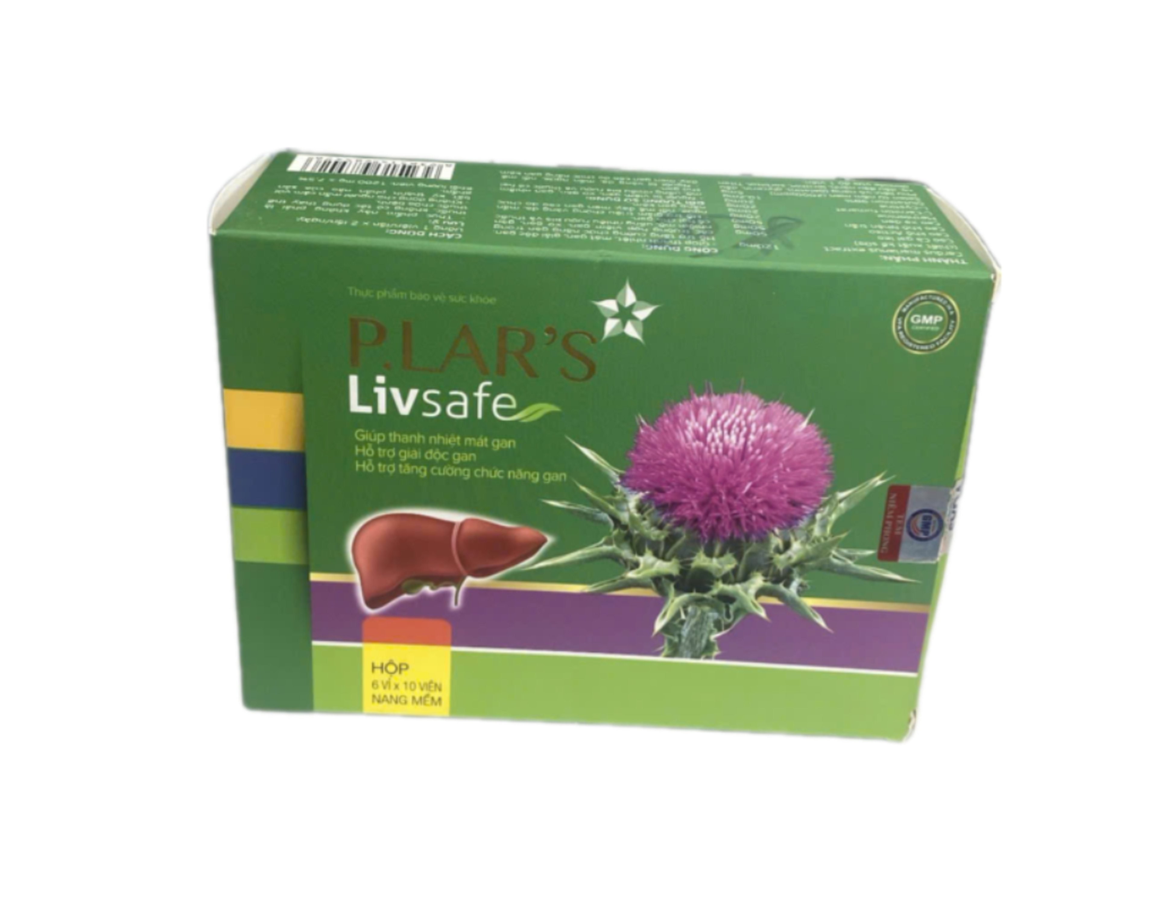 Viên uống Plar's Detox Livsafe giúp thanh nhiệt, mát gan, giúp tăng cường chức năng gan (Hộp 6 vỉ x 10 viên)