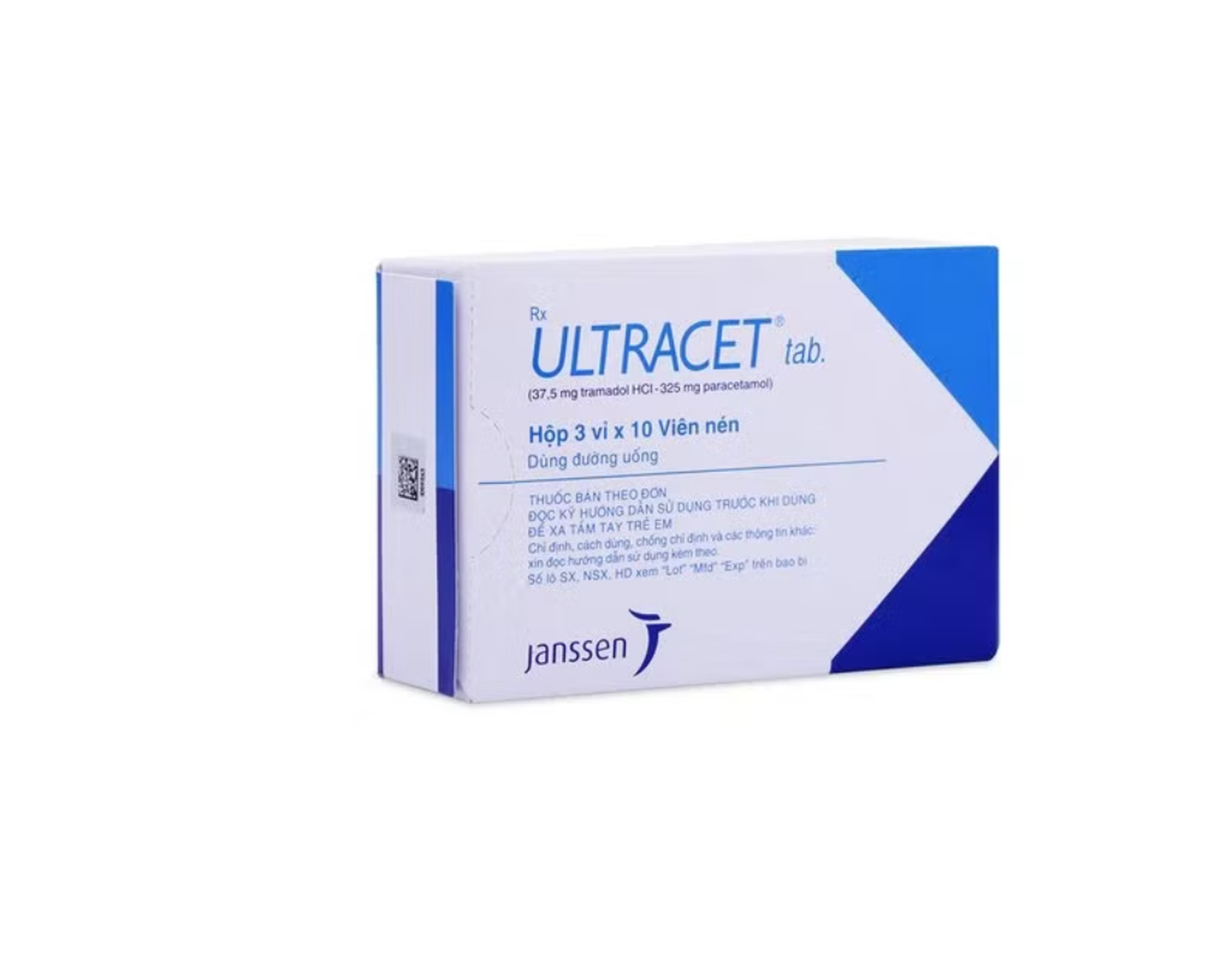 Thuốc Ultracet Janssen hỗ trợ điều trị cơn đau từ trung bình đến nặng (Hộp 3 vỉ x 10 viên)