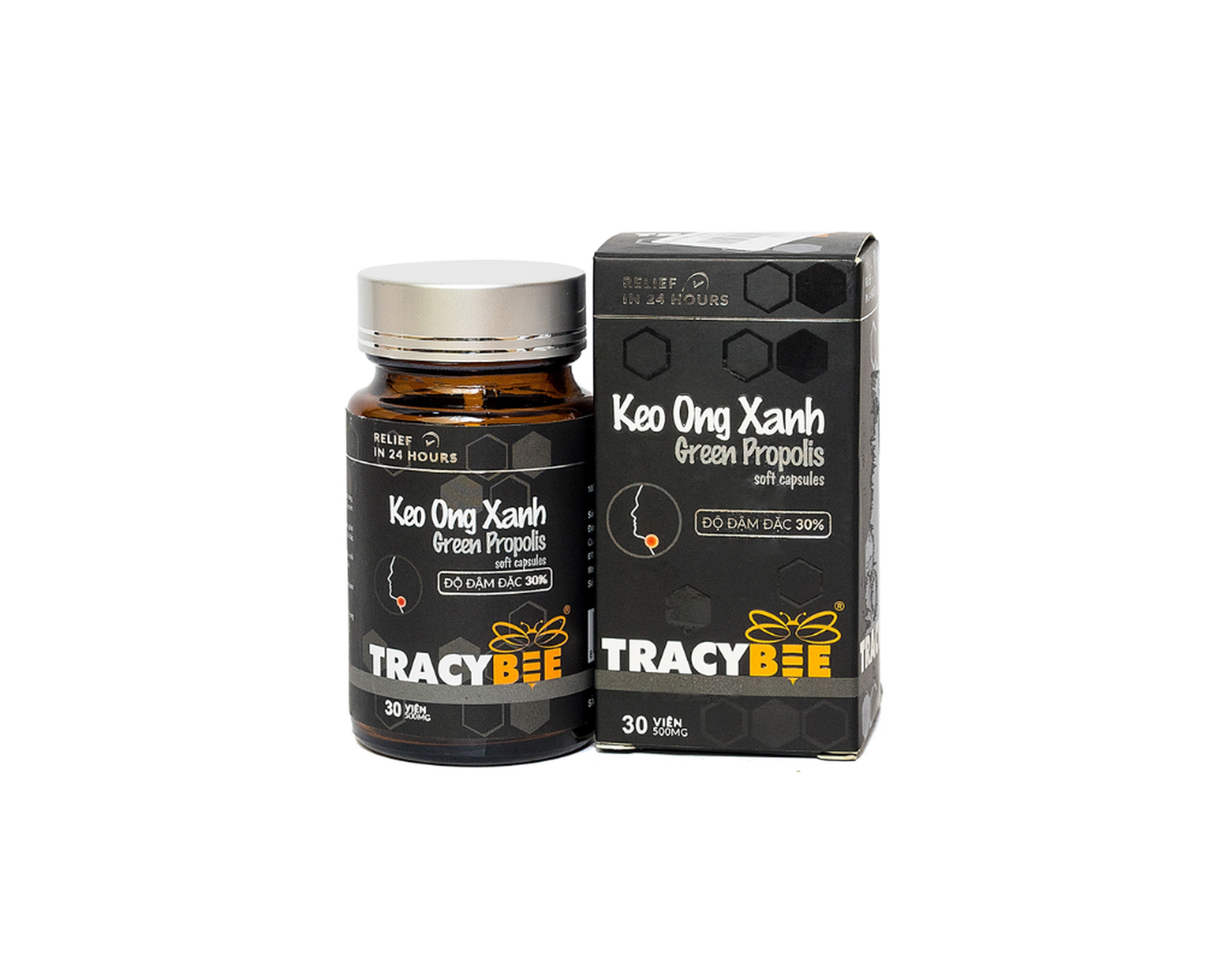 Viên uống Keo Ong Xanh Propolis Tracybee bổ sung kháng thể tự nhiên của keo ong (Hộp 1 lọ 30 viên)