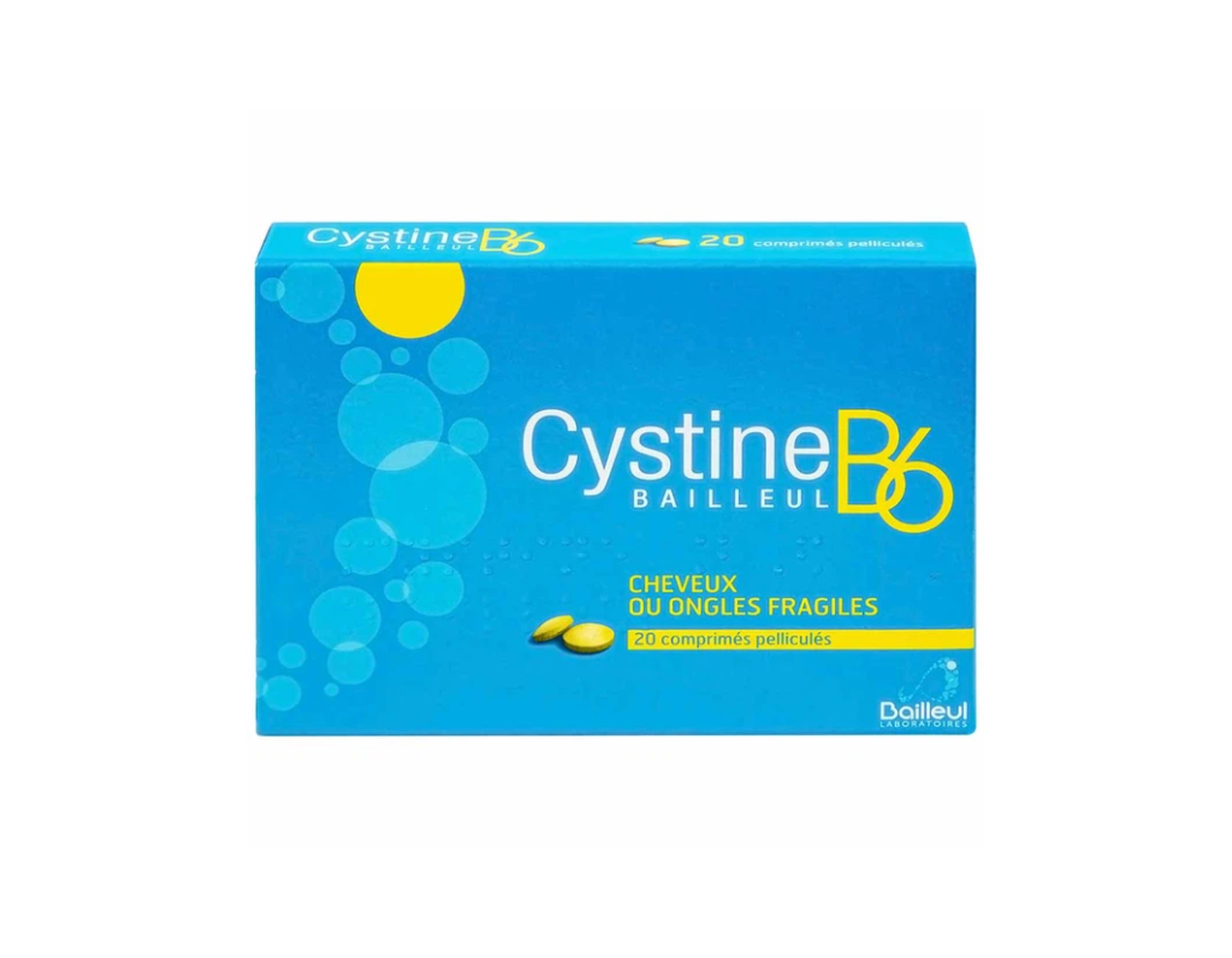 Thuốc Cystine B6 500mg Galeniques Vernin điều trị các bệnh lý liên quan đến tóc và loạn dưỡng móng (Hộp 1 vỉ x 20 viên)