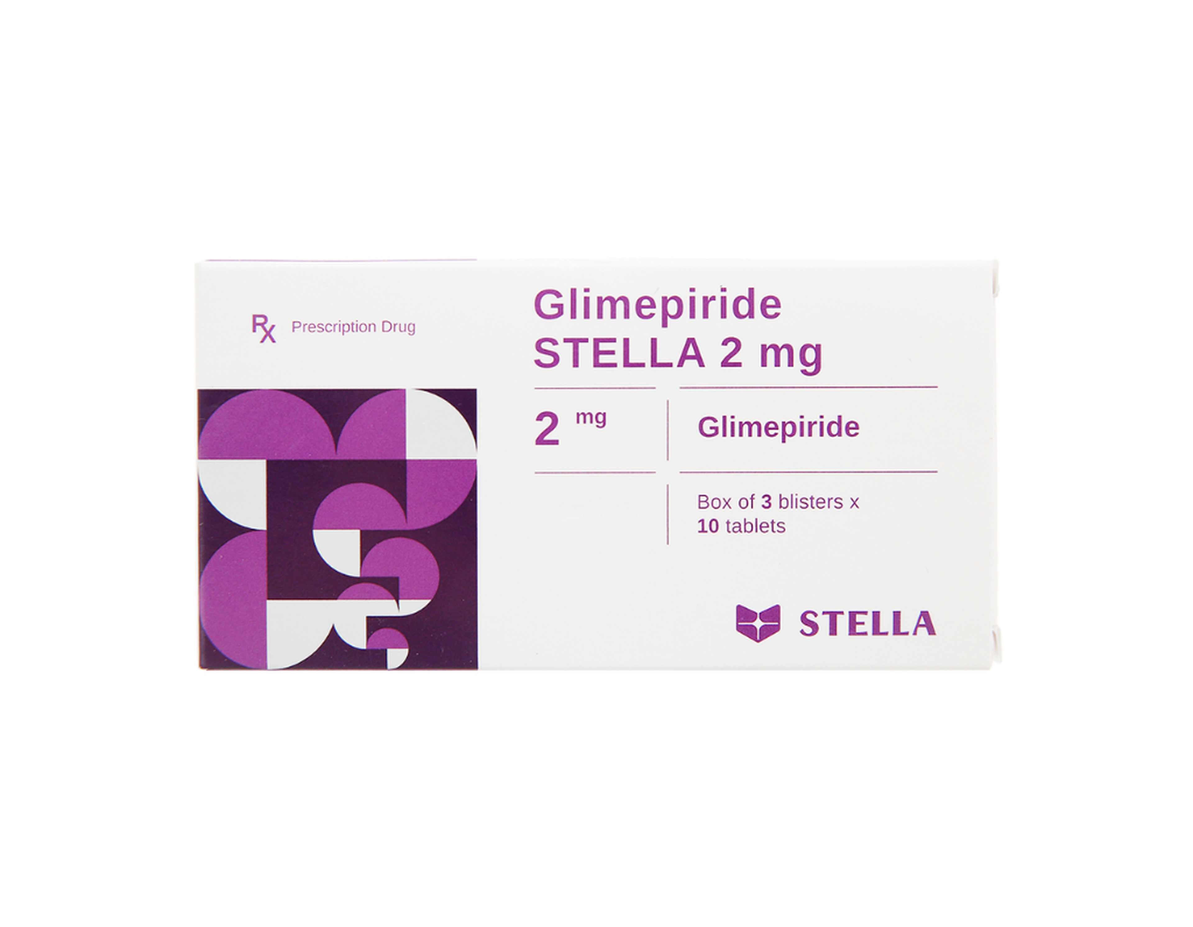 Thuốc Glimepiride STELLA 2mg điều trị đái tháo đường tuýp 2 (Hộp 3 vỉ x 10 viên)