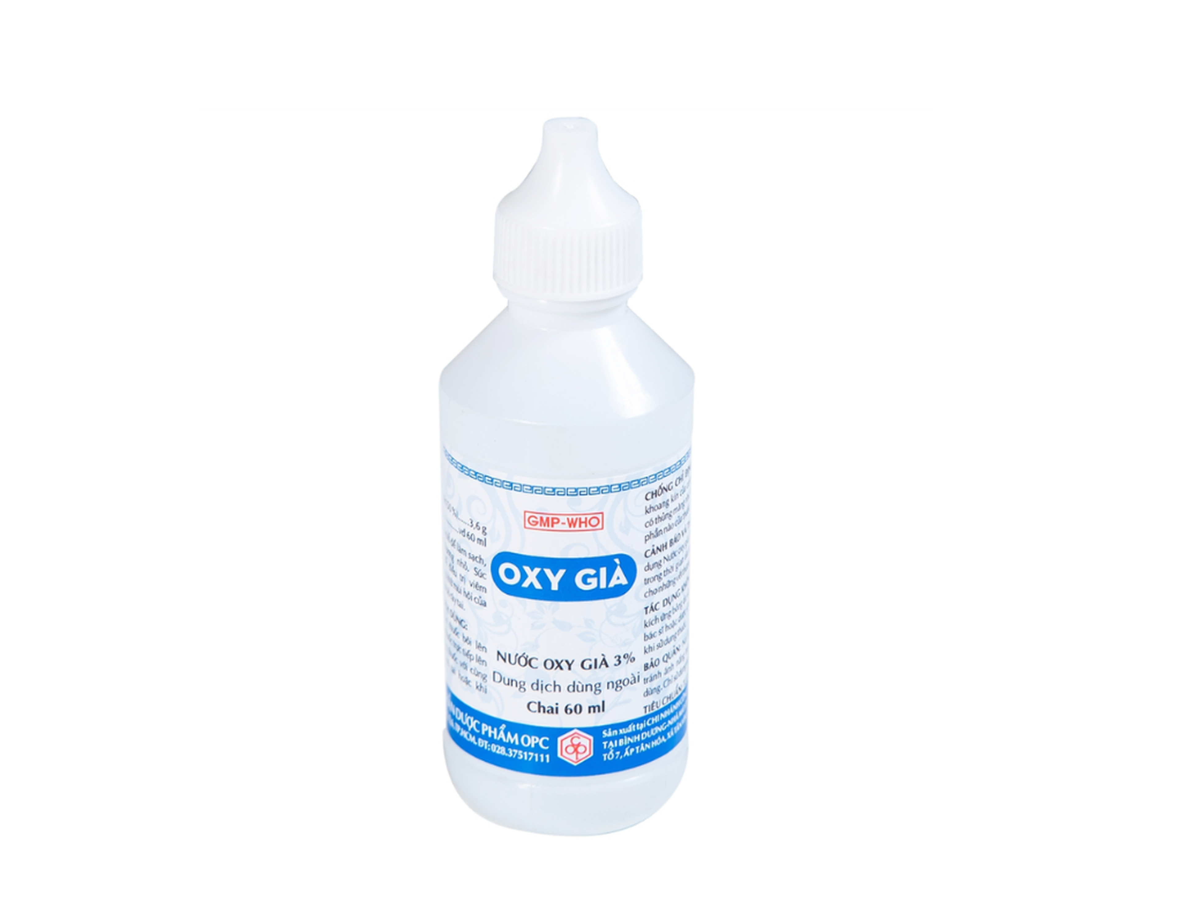 Nước oxy già 3% OPC sát khuẩn vết thương, dụng cụ y tế (Chai 60ml)