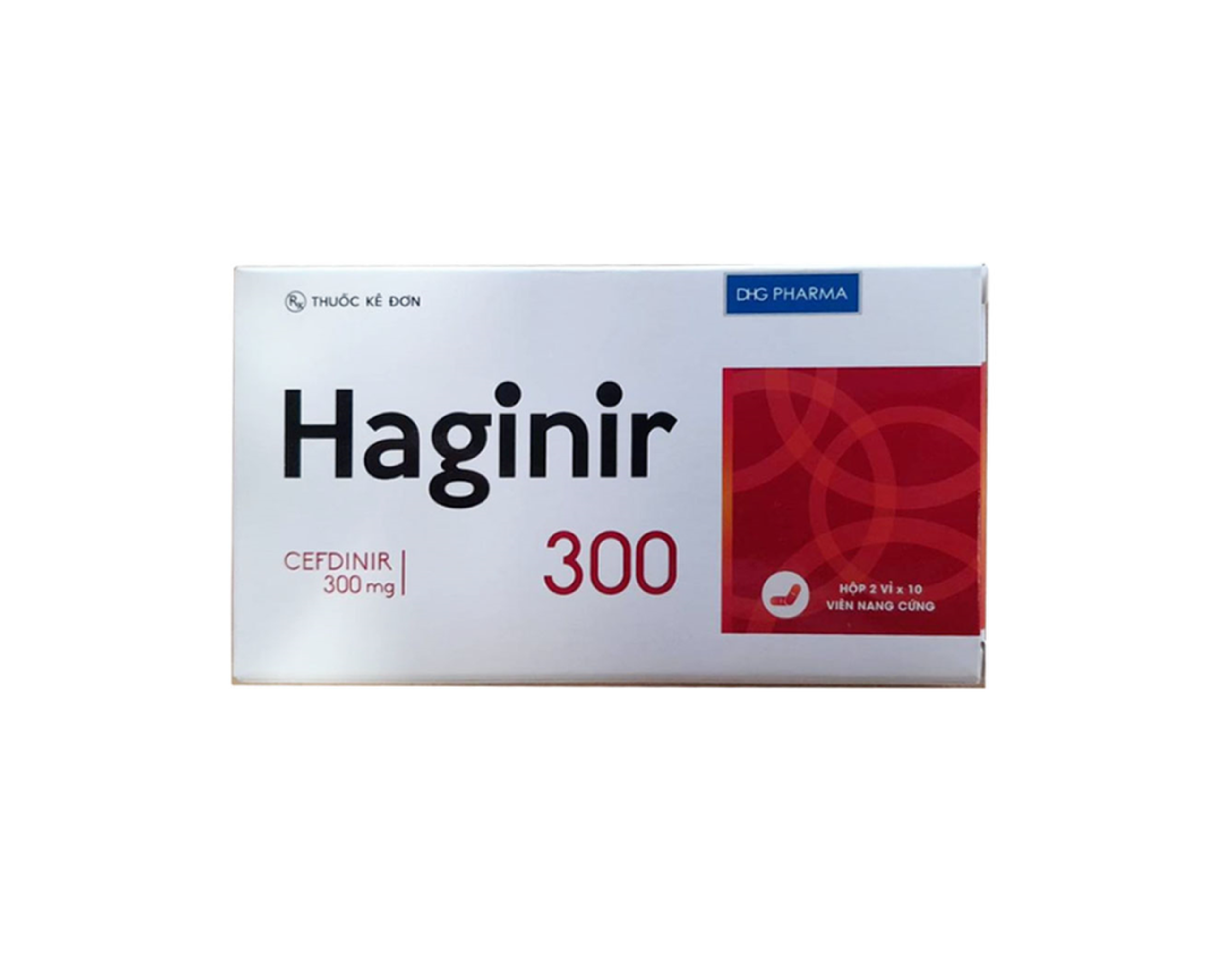 Thuốc Cefdinir 300mg DHG điều trị nhiễm khuẩn (Hộp 2 vỉ x 10 viên)