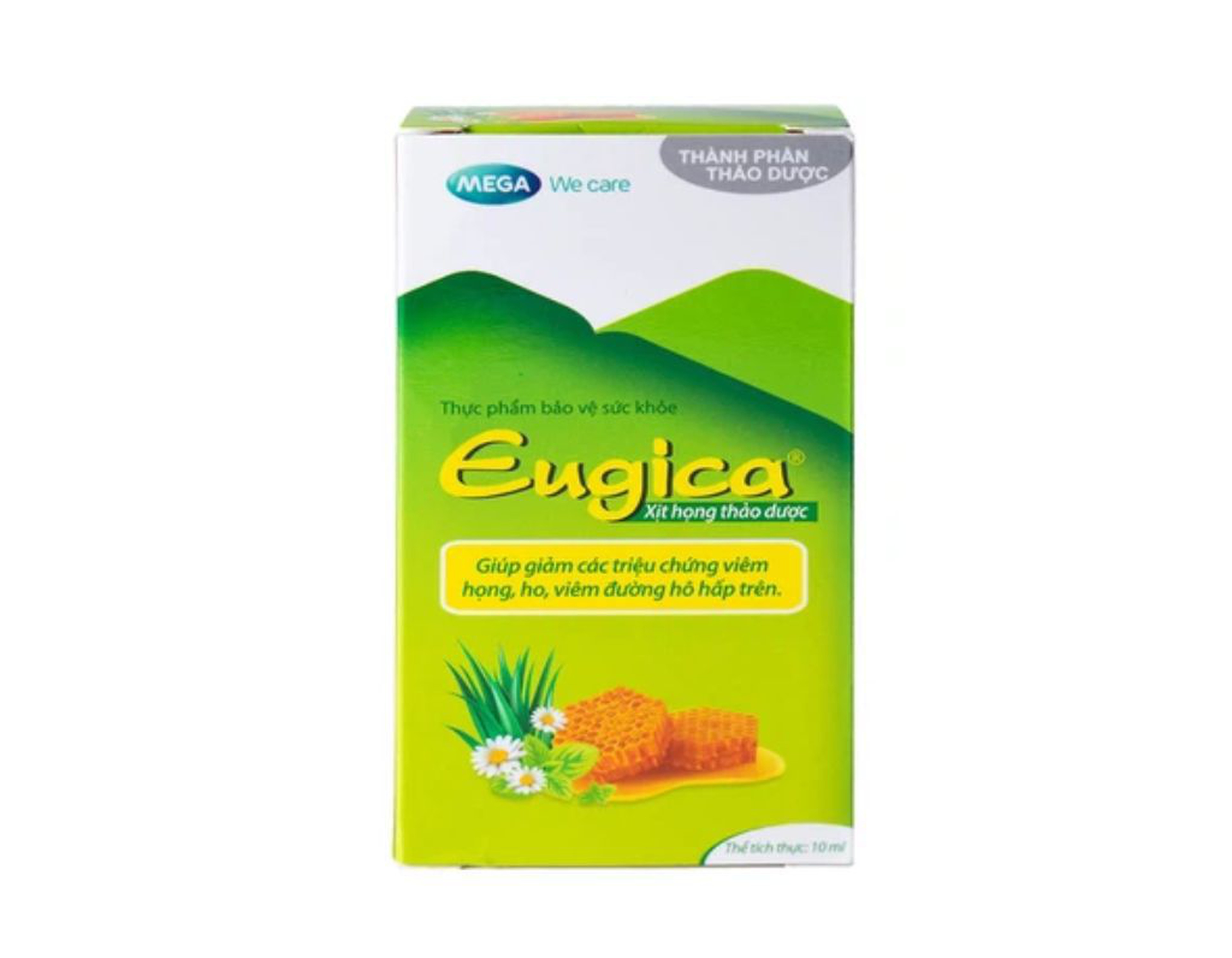 Xịt họng thảo dược Eugica hỗ trợ giảm ho, đau rát họng (Chai 10ml)