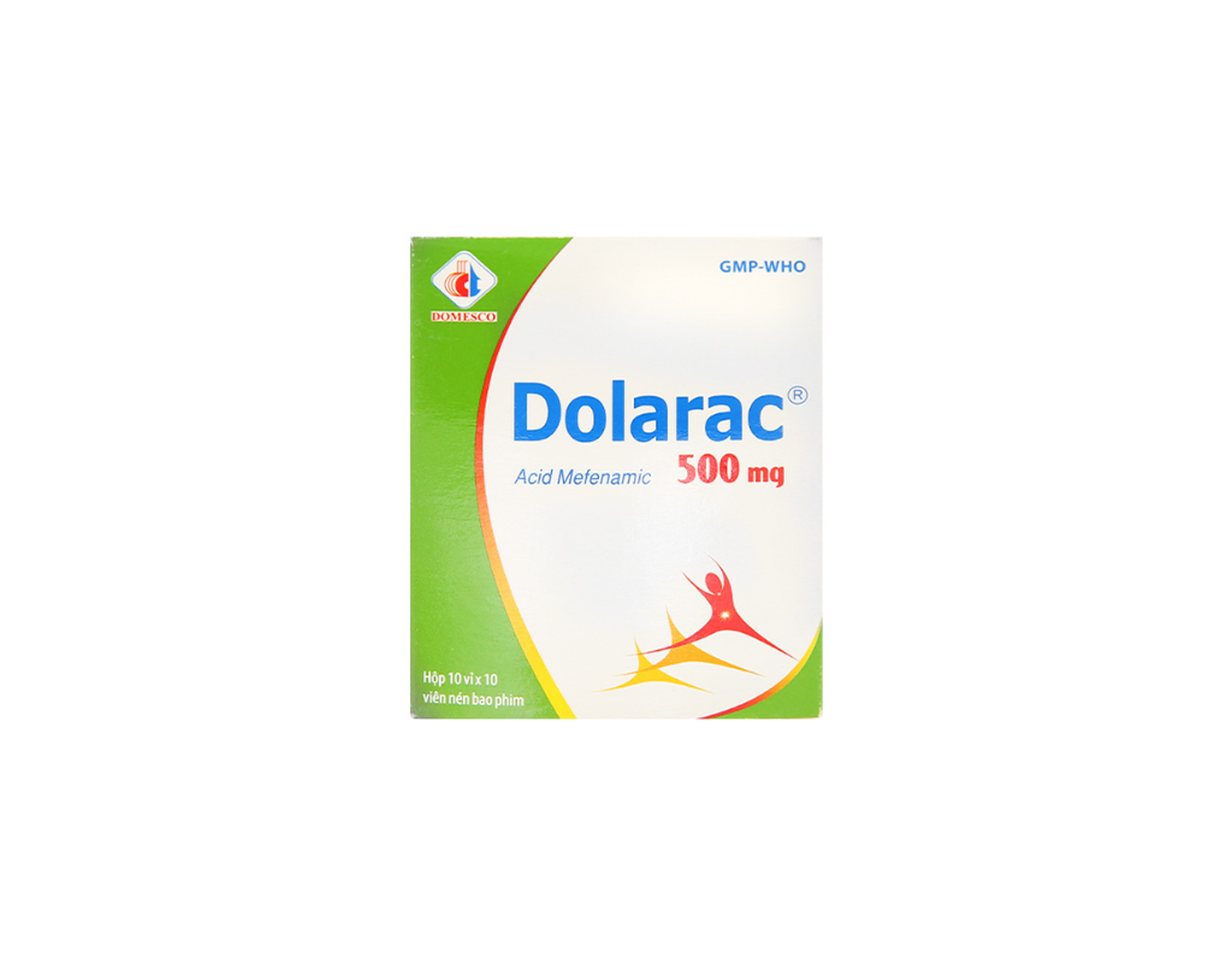 Thuốc Dolarac 500mg giảm đau, kháng viêm xương khớp (Hộp 10 vỉ x 10 viên)
