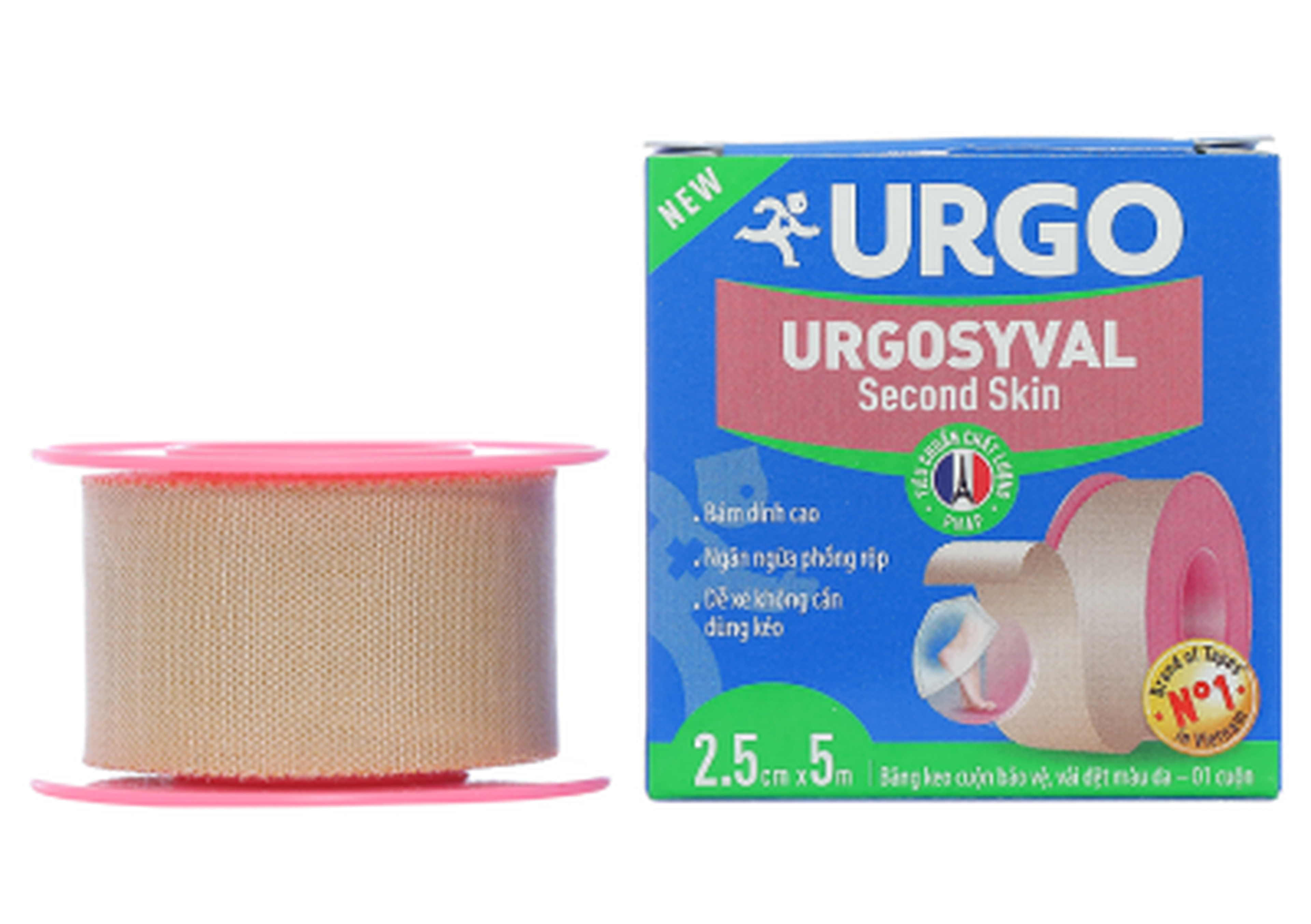 Băng keo lụa Urgosyval Second Skin 2.5cm x5m ( Hộp 1 cái)