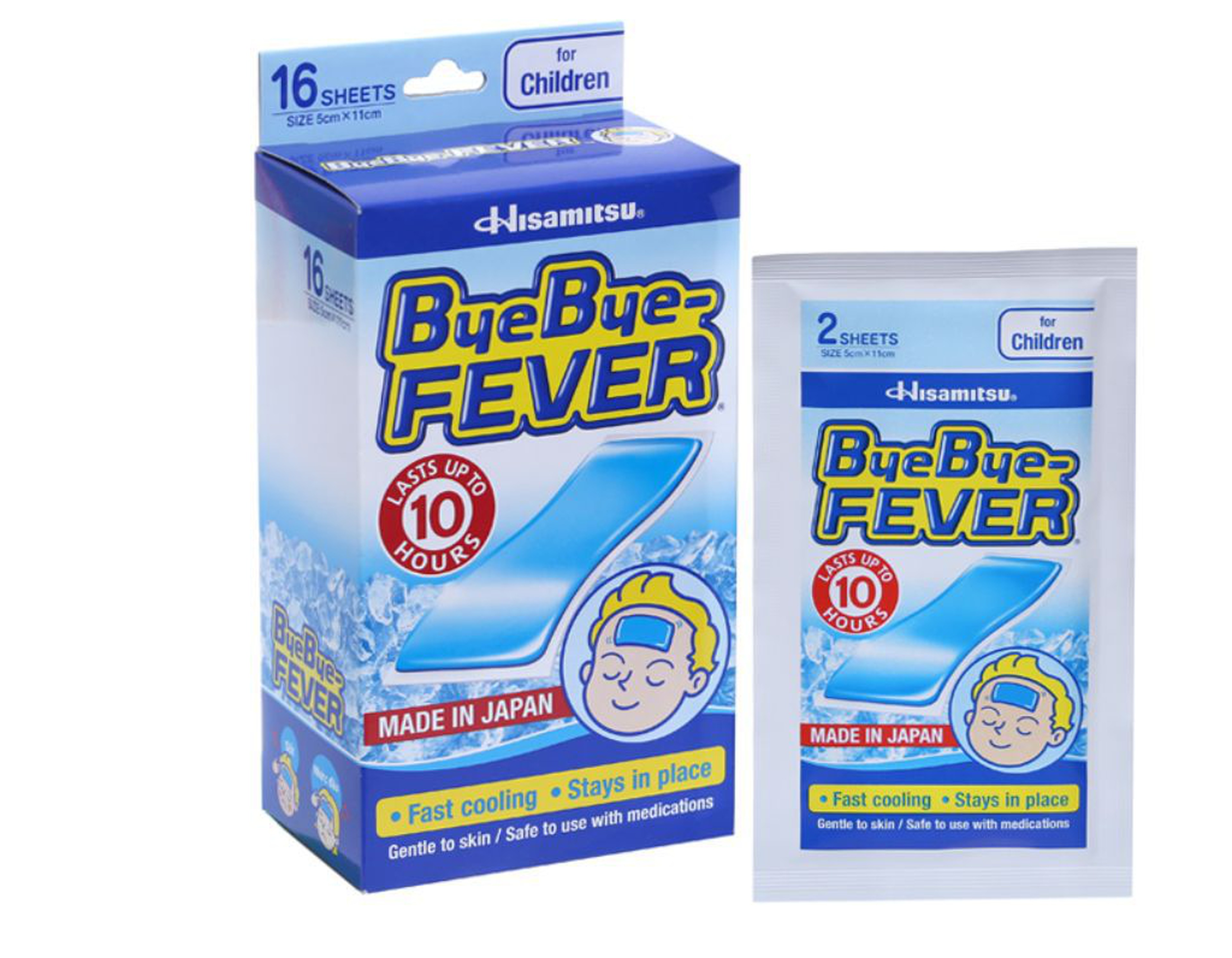Miếng dán hạ sốt Bye Bye- Fever for Children ( hộp 8 gói x 2 miếng)
