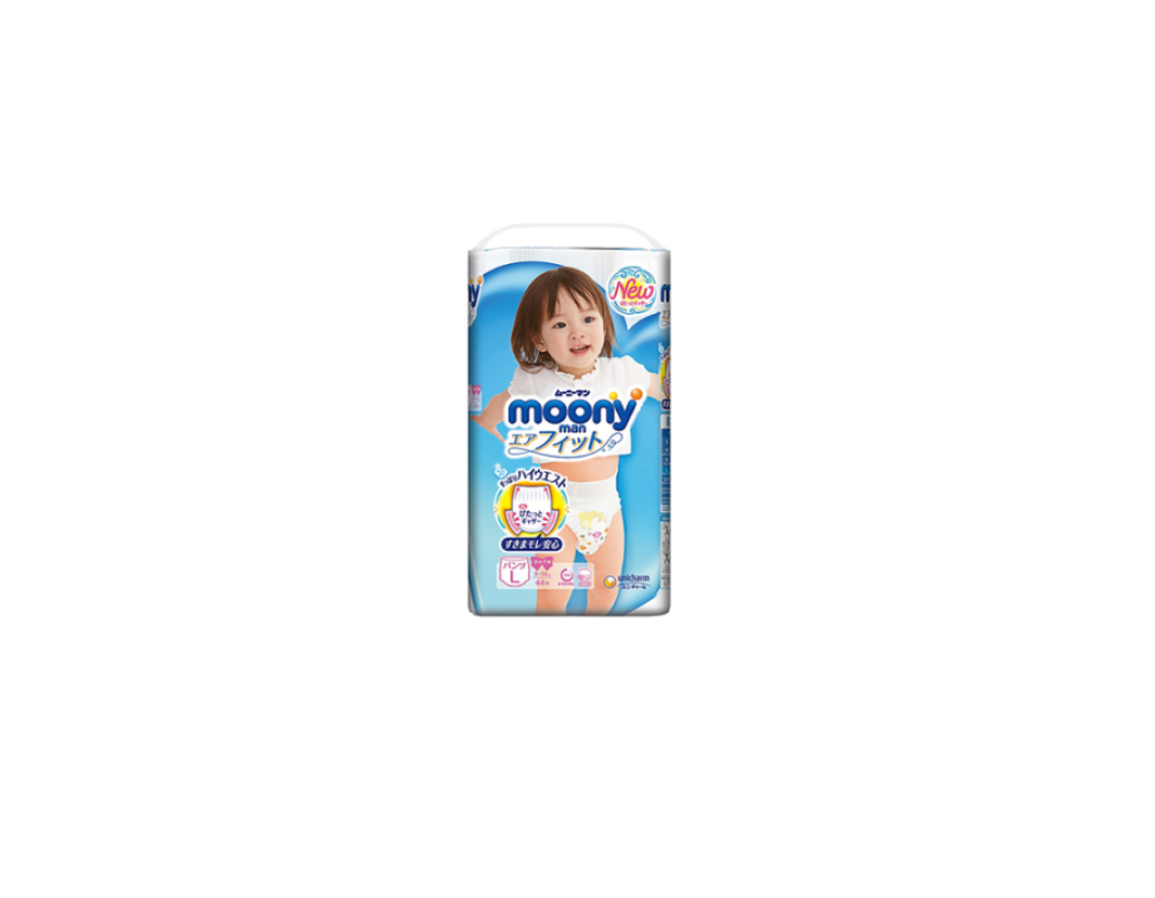 Tã quần Moony mềm mại siêu thấm size L Girl gói 44 miếng