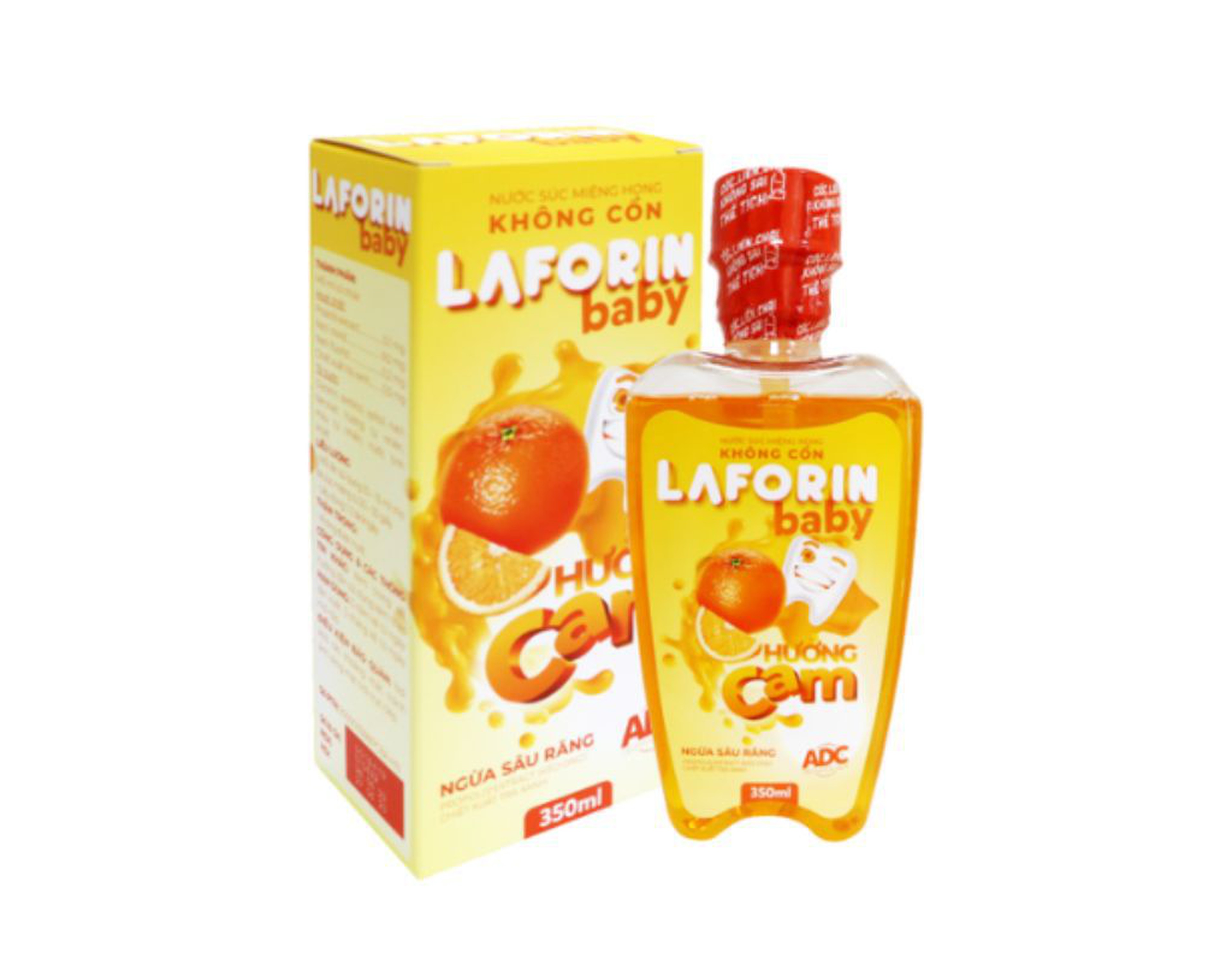 Nước súc miệng Laforin Baby hương cam vệ sinh răng miệng cho bé (Chai 350ml)
