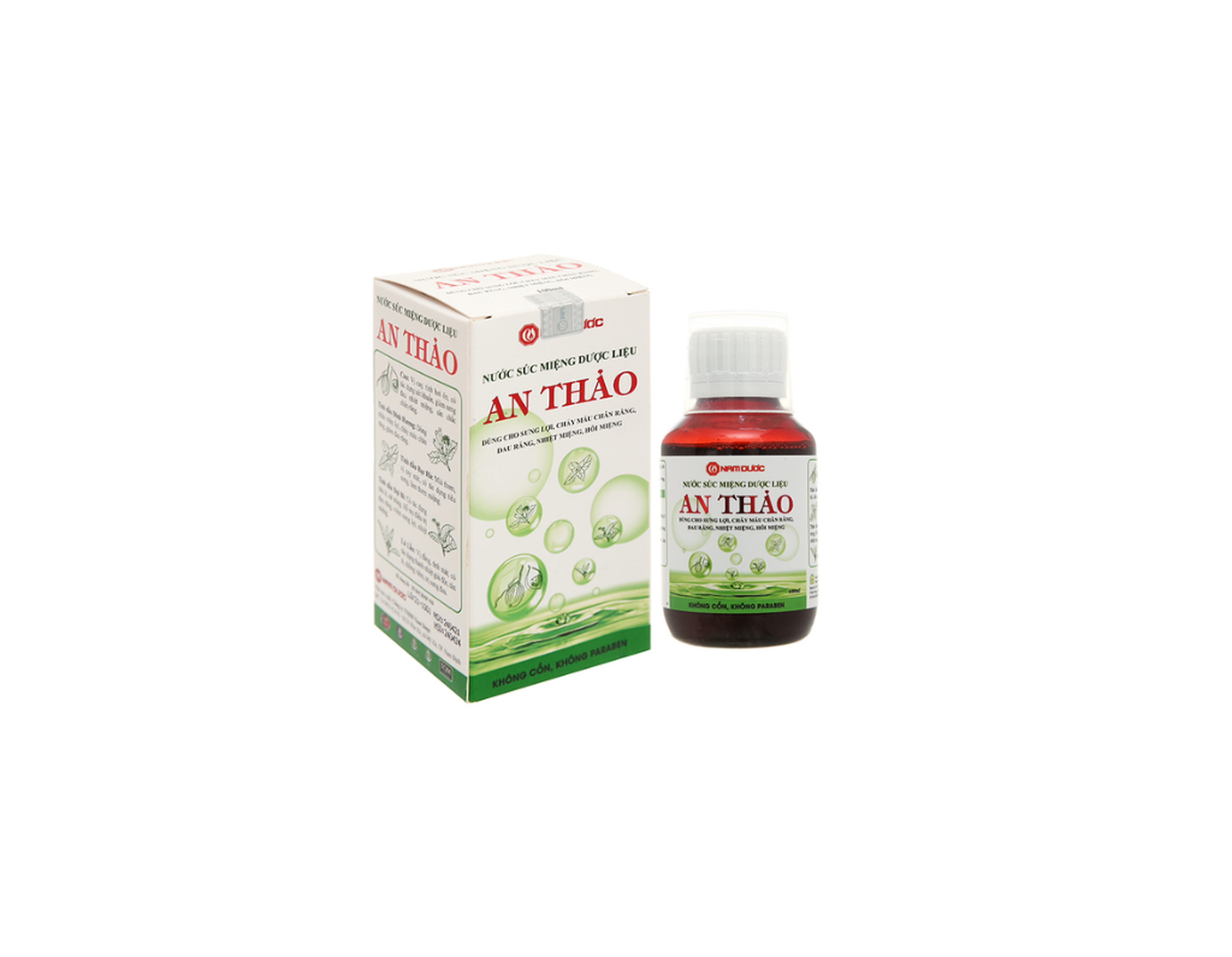 Nước súc miệng dược liệu An Thảo làm sạch và khử mùi khoang miệng, ngừa sâu răng (chai 100ml)