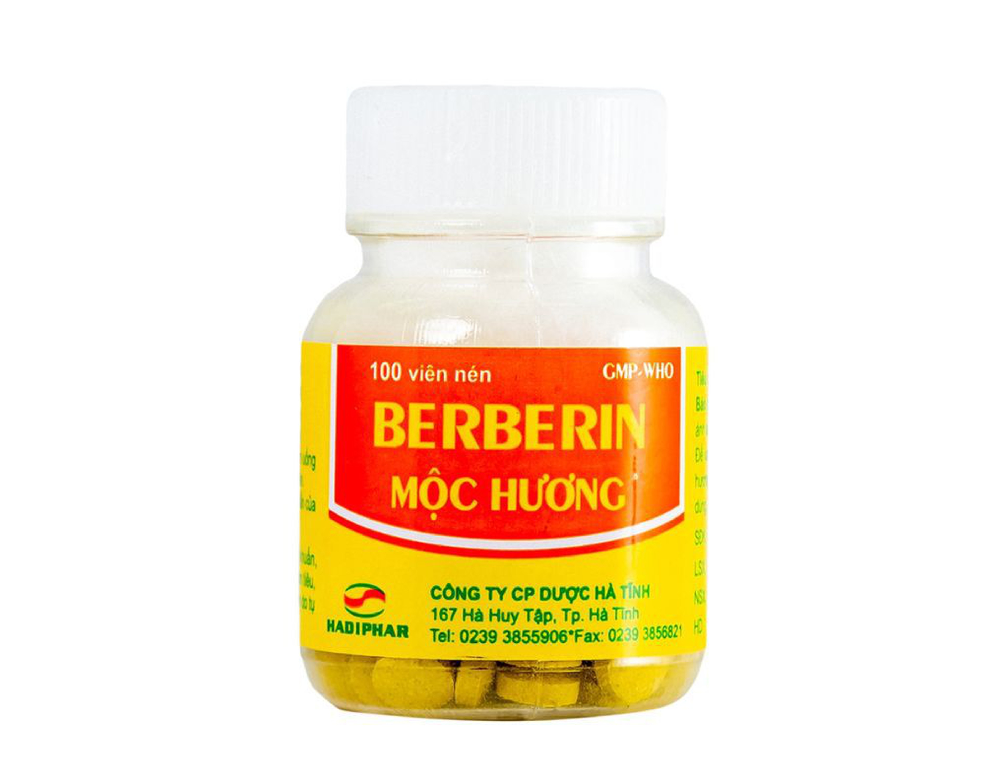 Thuốc Berberin Mộc hương điều trị tiêu chảy, lỵ trực khuẩn, hội chứng lỵ (Lọ 100 viên)