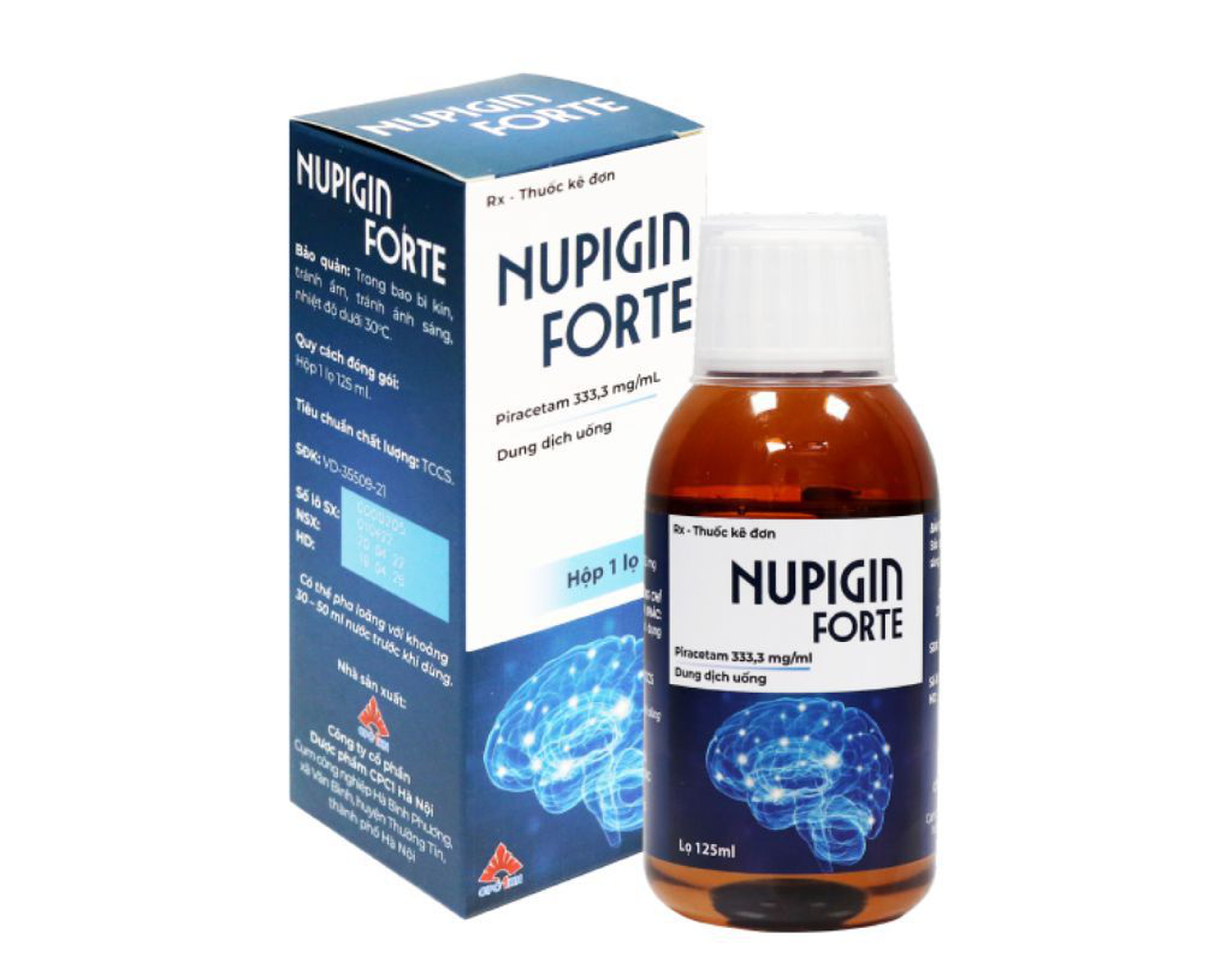 Thuốc Nupigin Forte điều trị chóng mặt, suy giảm trí nhớ (Hộp 1 lọ 125ml)