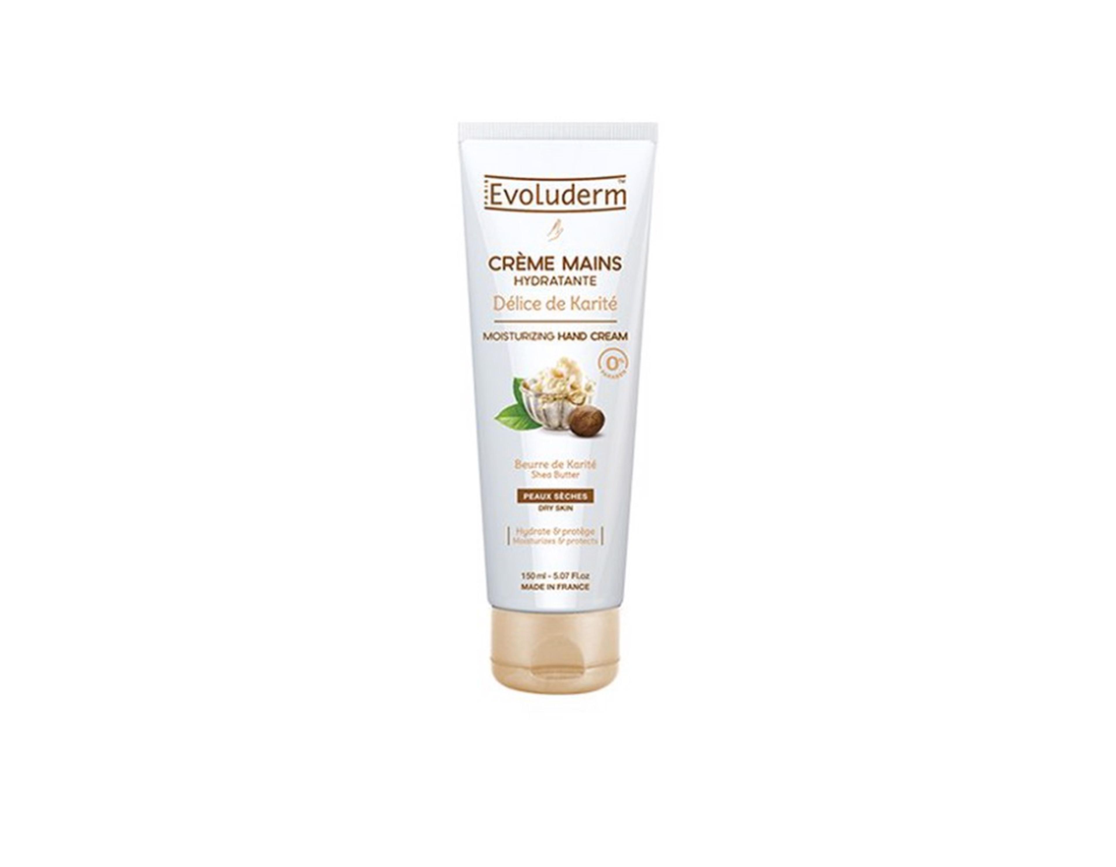 Kem Delice de Karite Evoluderm dưỡng ẩm, làm mềm và bảo vệ da tay (Tuýp 150ml)