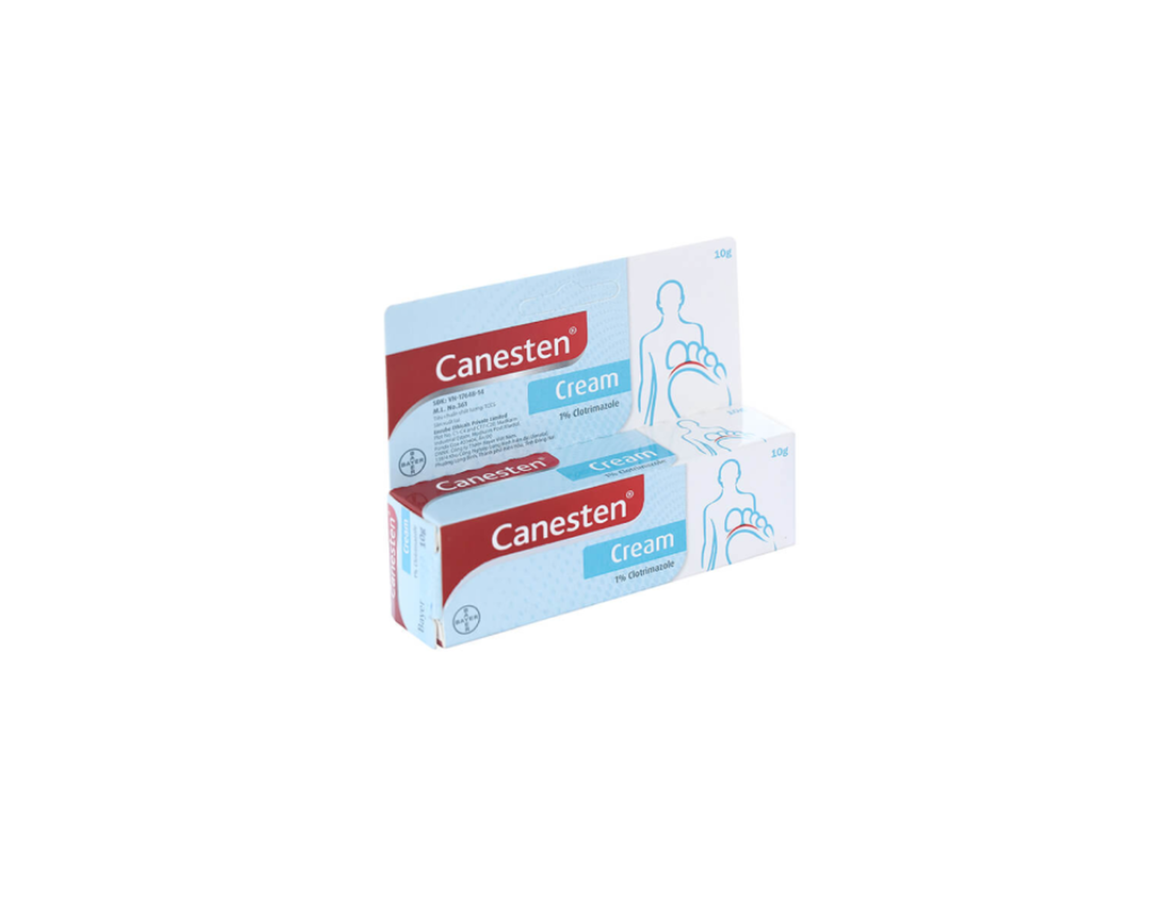 Kem bôi Canesten Cream 1% Bayer trị nấm da, nấm men, nấm mốc (5g)