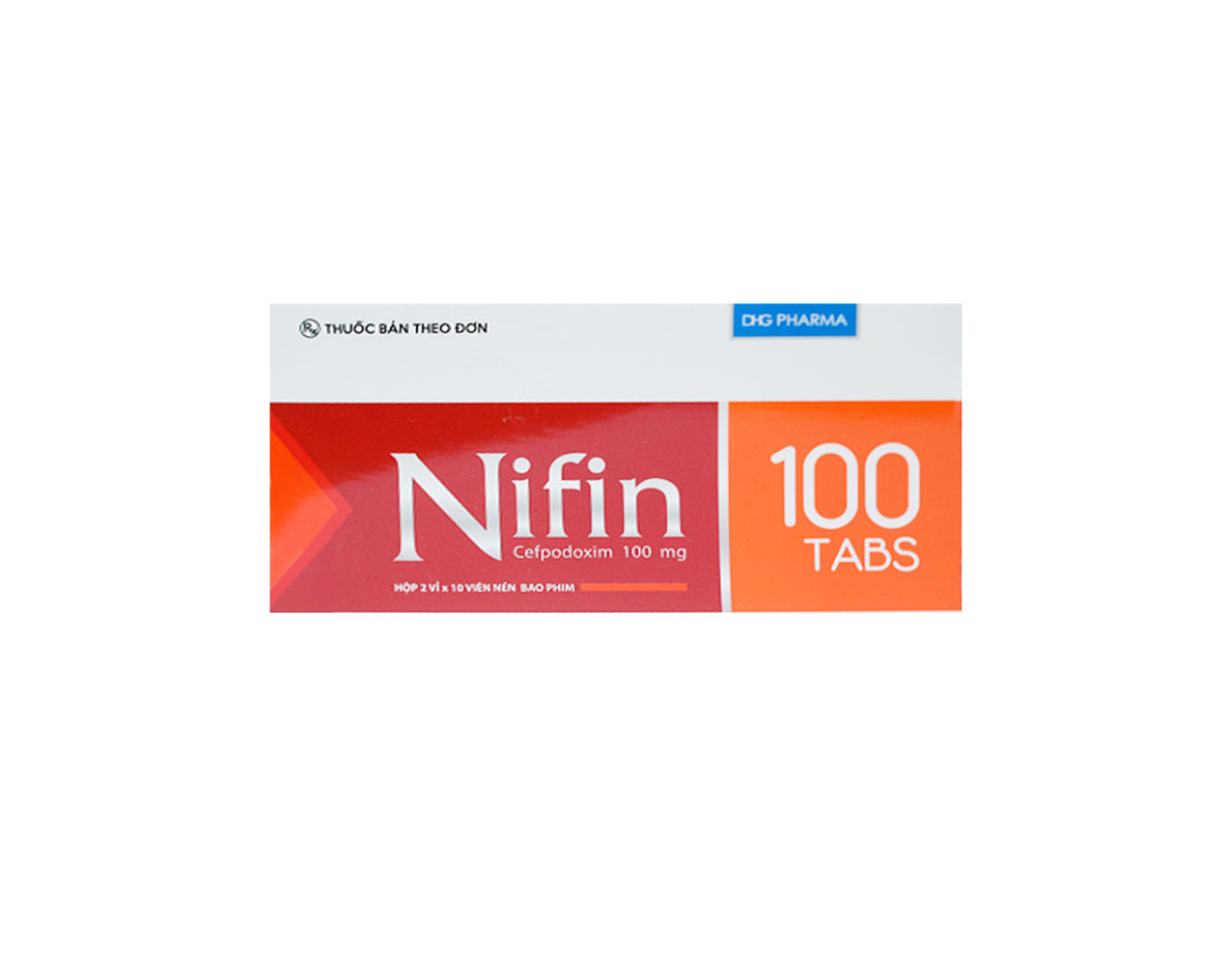 Thuốc Nifin 100mg trị nhiễm khuẩn (Hộp 2 vỉ x 10 viên)