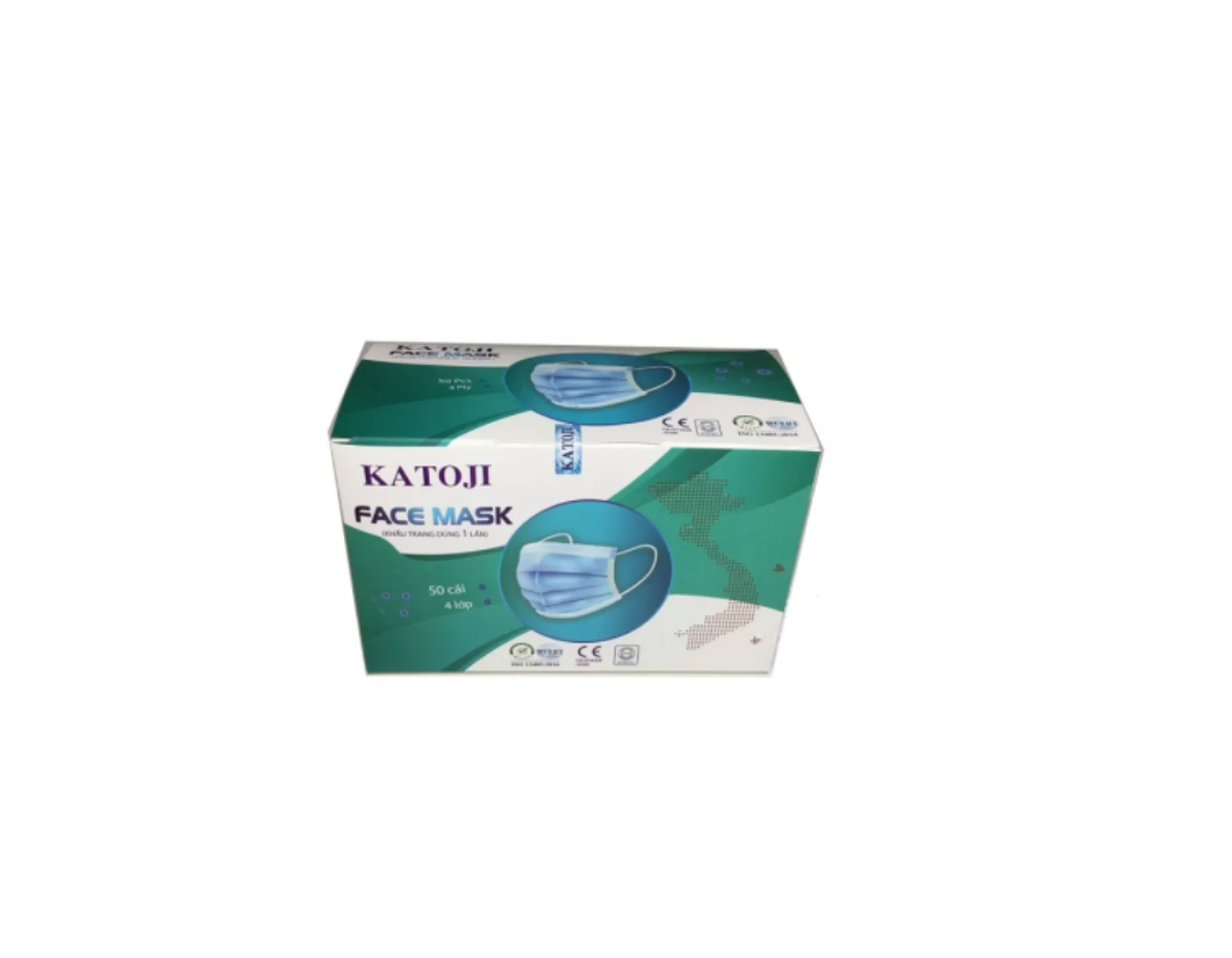 Khẩu trang y tế Katoji 4 lớp kháng khuẩn ( hộp 50 chiếc)